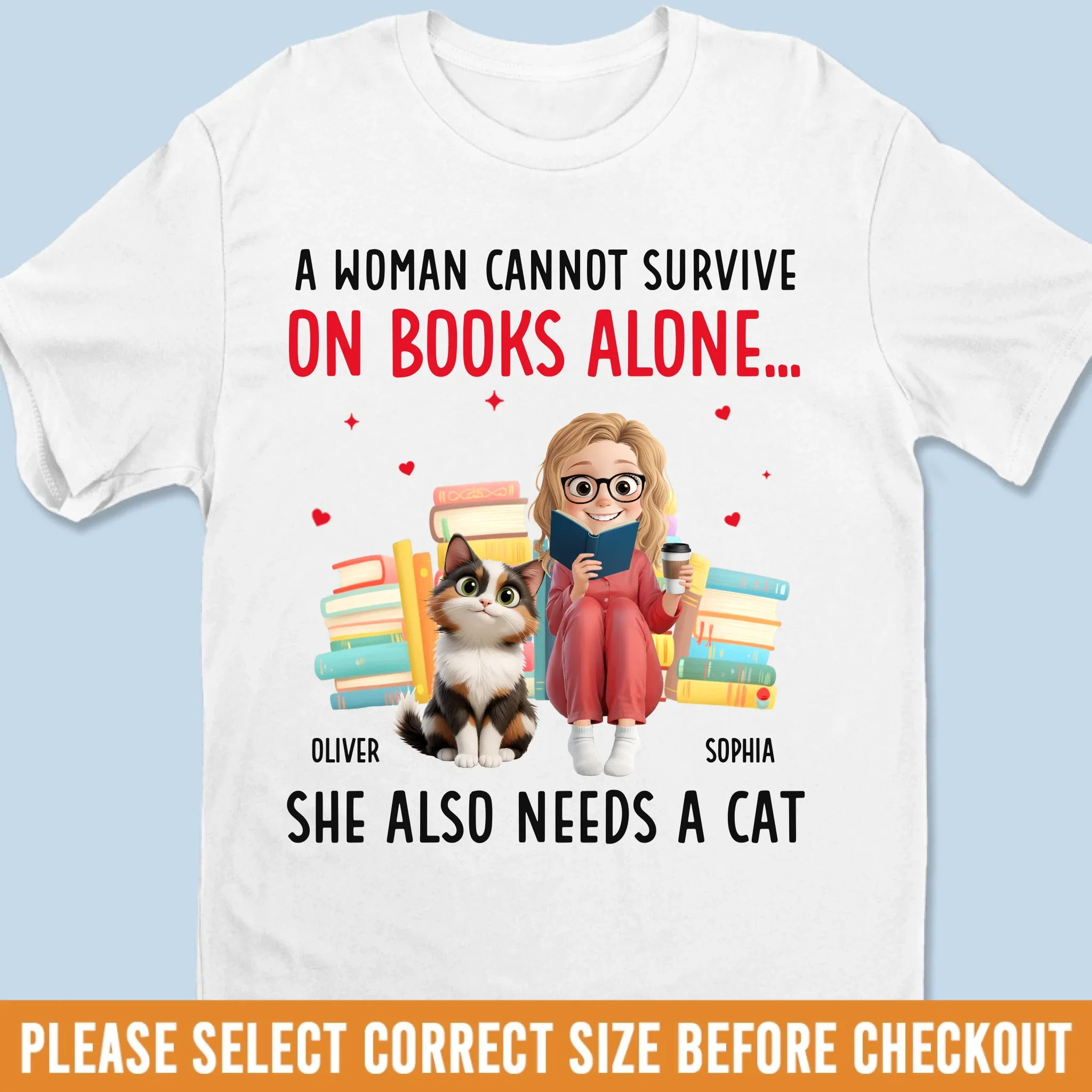 Custom Unisex T-shirt, Premium T-shirt, Hoodie - Personalized Bookish Gifts For Book Lovers, Bookworms, Cat Mom And Dad - Reading Is Better With Fur - Robaser