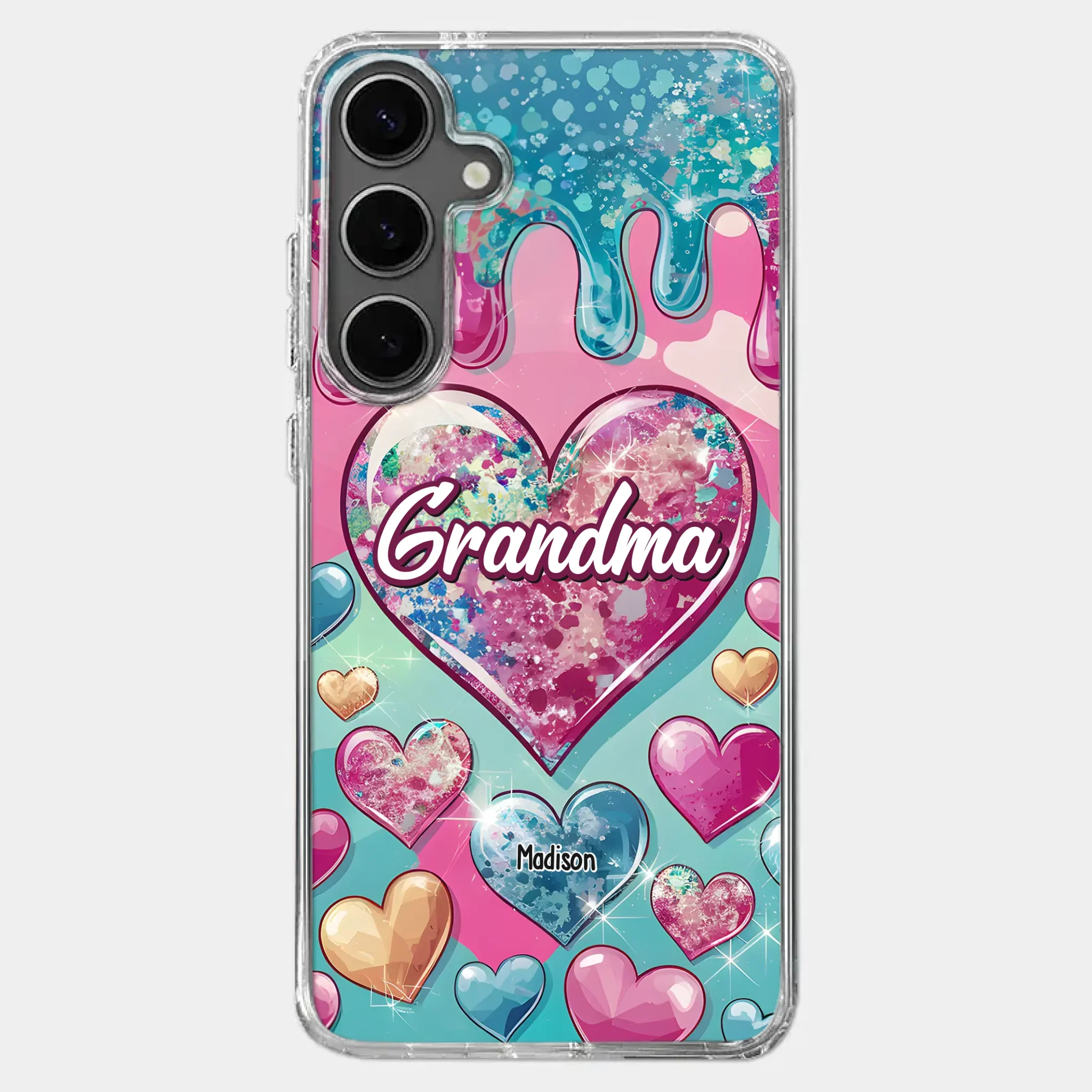 A Grandmother  s Heart Holds Forever Love - Family Personalized Custom 3D Inflated Effect Printed Clear Phone Case - Gift For Mom, Grandma - Robaser