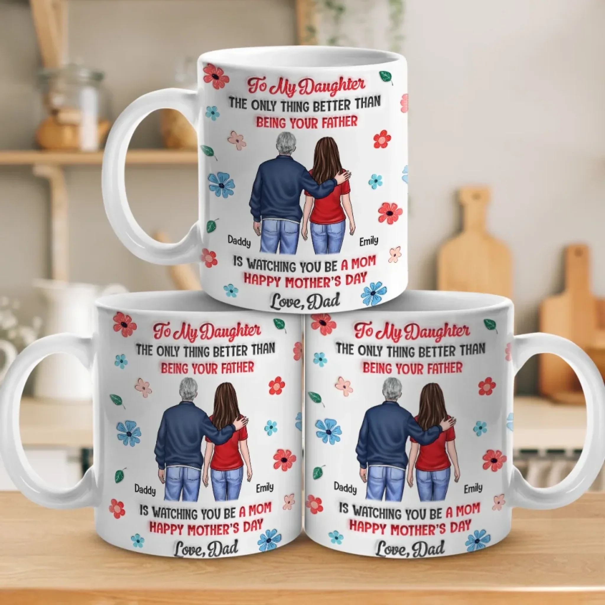 Always My Little Girl - Family Personalized Custom 3D Inflated Effect Printed Mug - Mother's Day, Gift For Dad, Daughter - Robaser