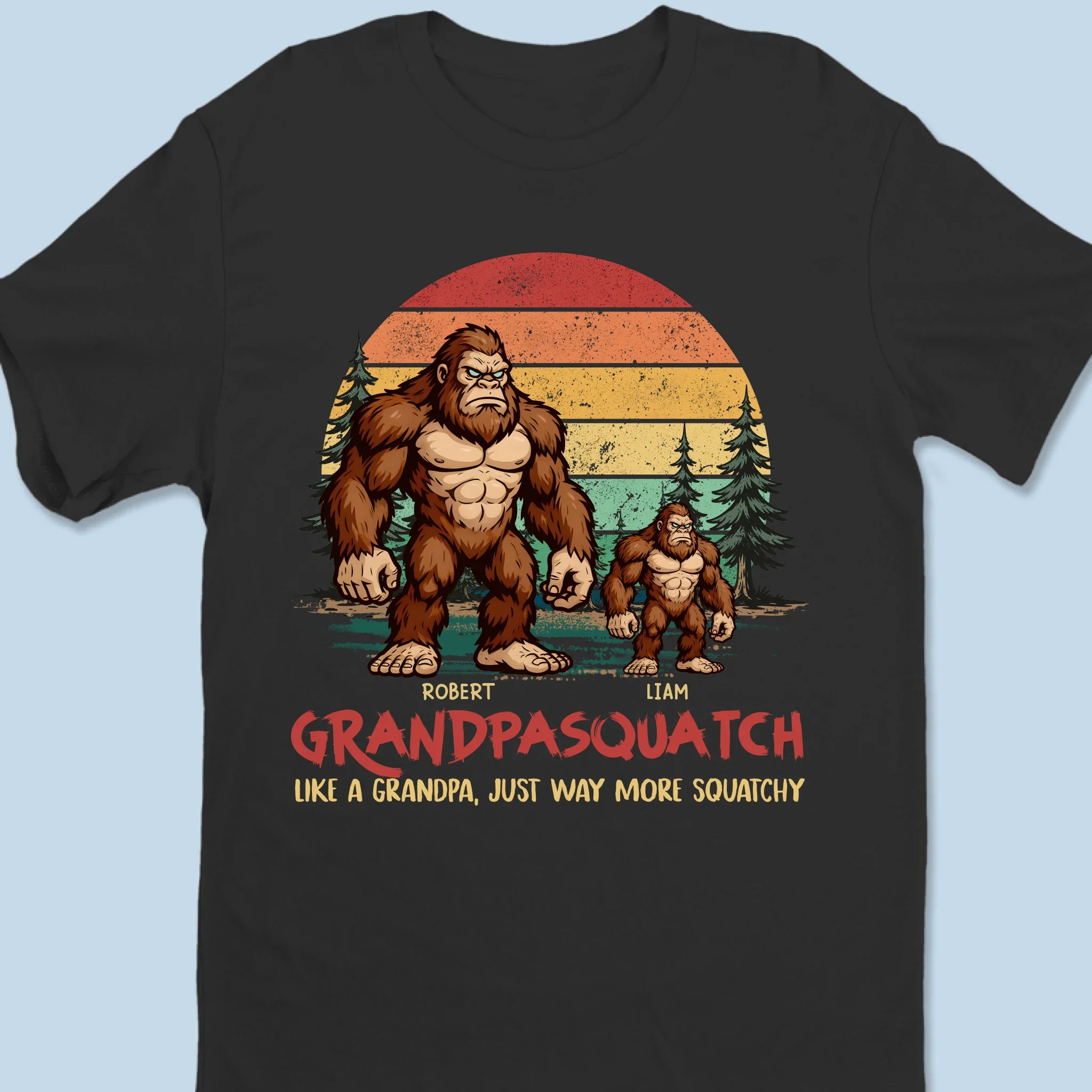 Big Foot, Bigger Heart - Family Personalized Custom Unisex T-shirt, Premium T-shirt, Hoodie - Father's Day, Gift For Dad, Grandpa - Robaser