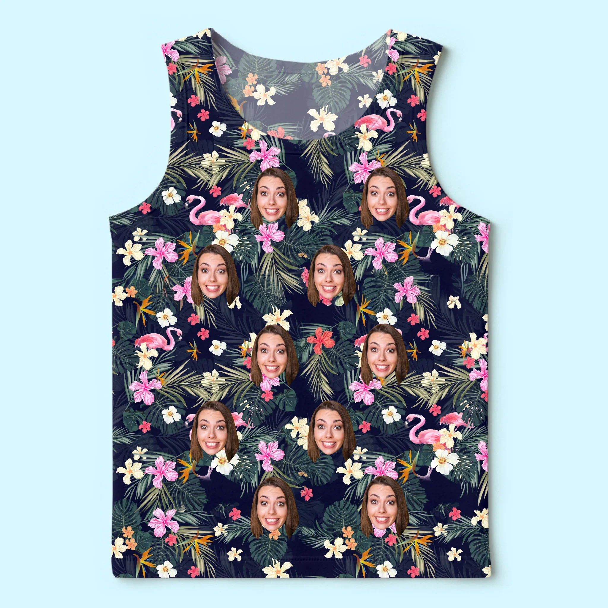 Custom Photo Tanktop - Personalized Summer Vacation And Travel Gifts For Family, Dog Cat Lovers - Loud, Proud, And Tropical - Robaser