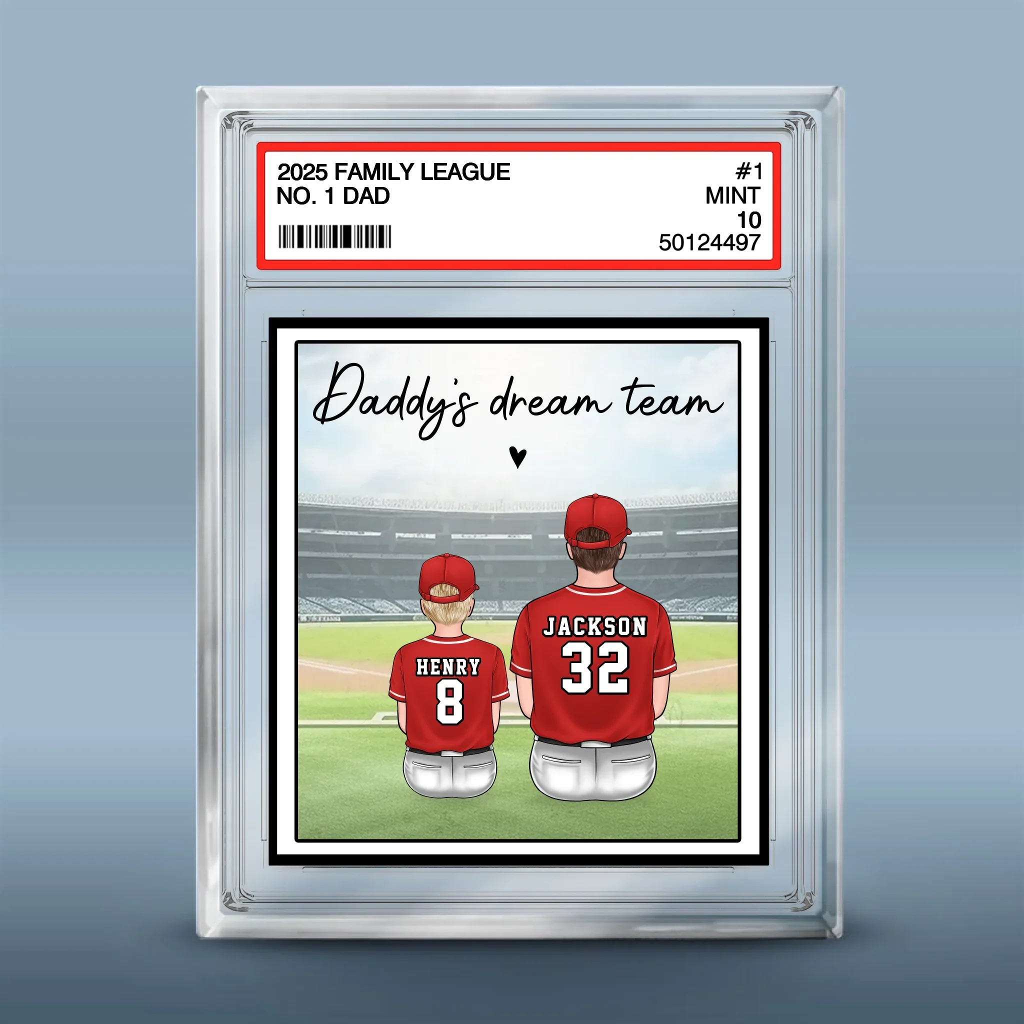 Best Team Ever - Family Personalized Custom Rectangle Shaped Acrylic Plaque - Father's Day, Gift For Dad, Sport Lovers, Sport Players - Robaser