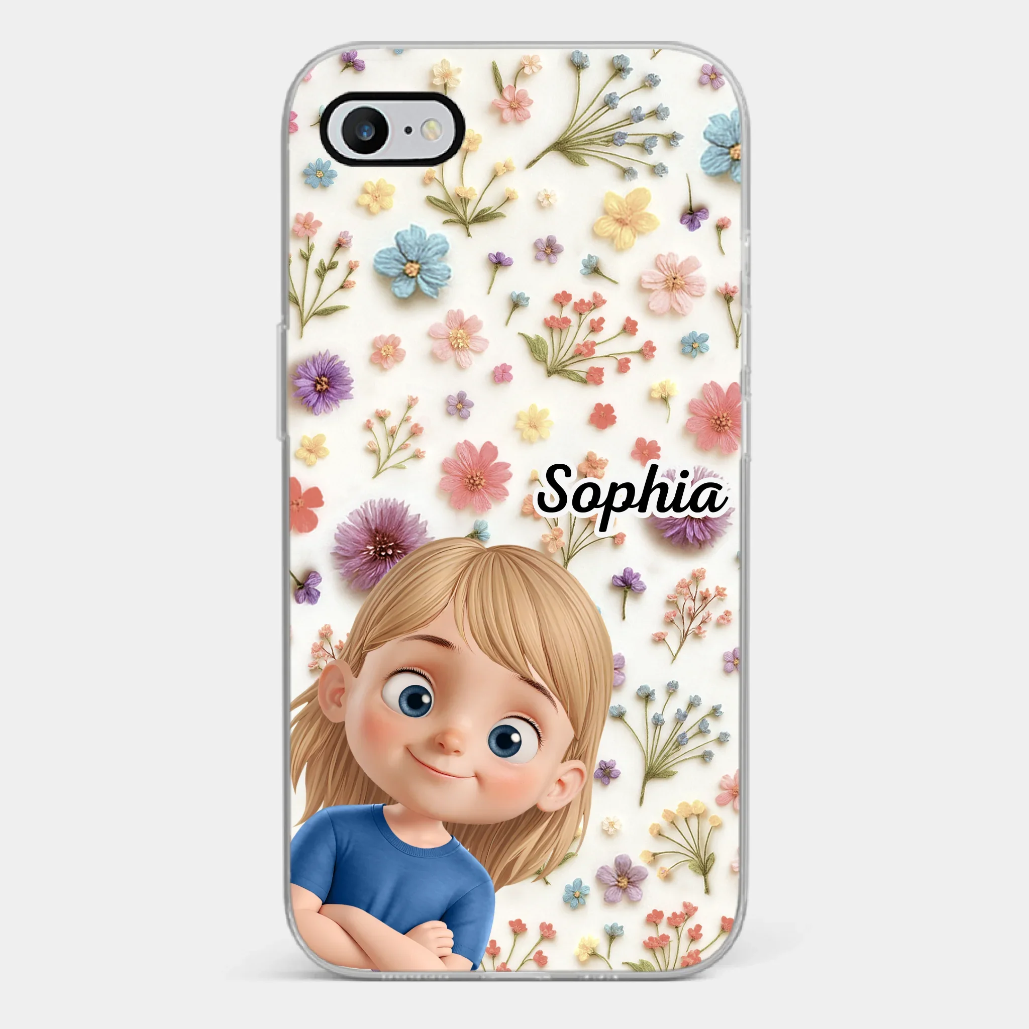 Custom Clear Phone Case - Personalized Birthday Gifts For Mom, Grandma - Smiles Forever - Robaser