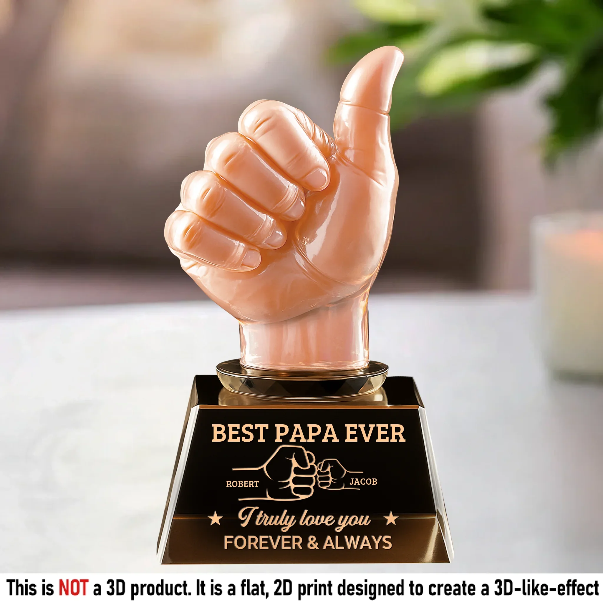 Dad Of The Year, Every Year - Family Personalized Custom Acrylic Plaque Custom Shape - Father's Day, Gift For Dad - Robaser