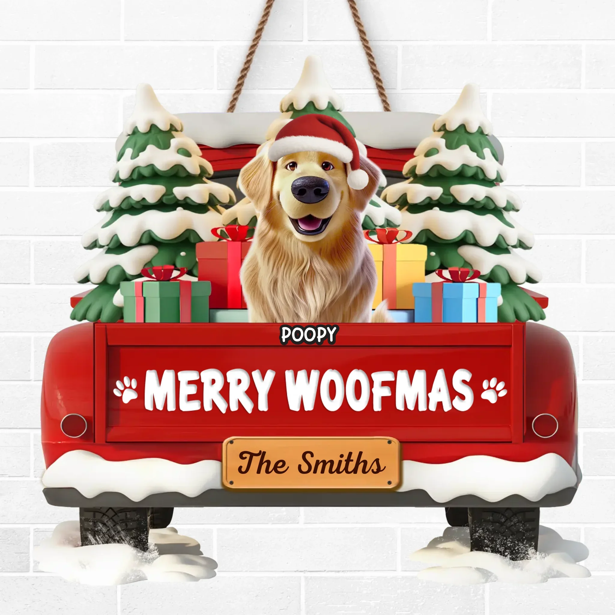 Custom Wood Sign - Personalized Christmas Birthday Gifts For Dog Lovers, Dog Dad And Mom - Merry Woofmas Ya Filthy Animal - Robaser