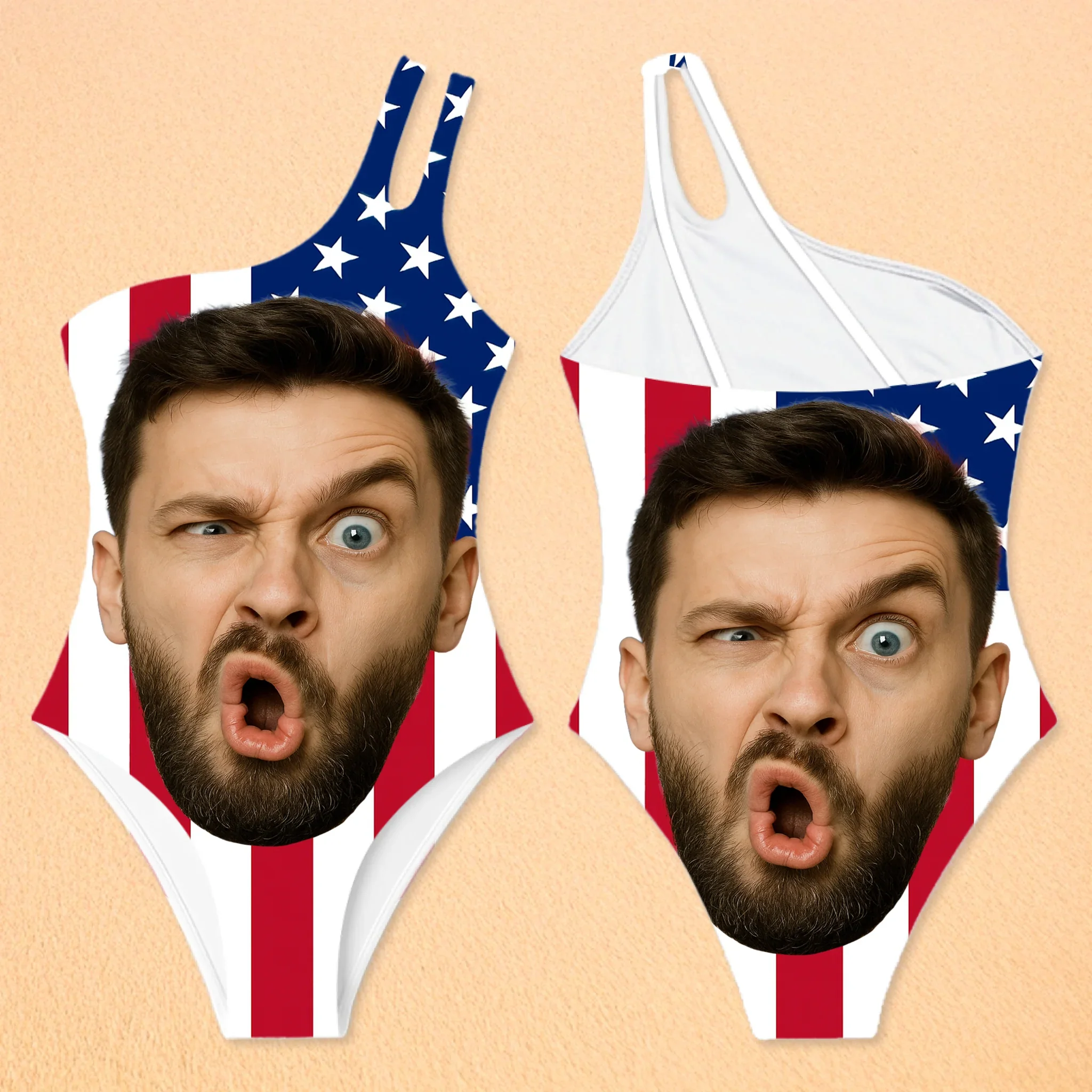 Custom Photo Hot Girl Swim, Chaotic Edition - Couple Personalized Custom One Piece Swimsuit - Summer Vacation Gift For Husband Wife, Anniversary - Robaser