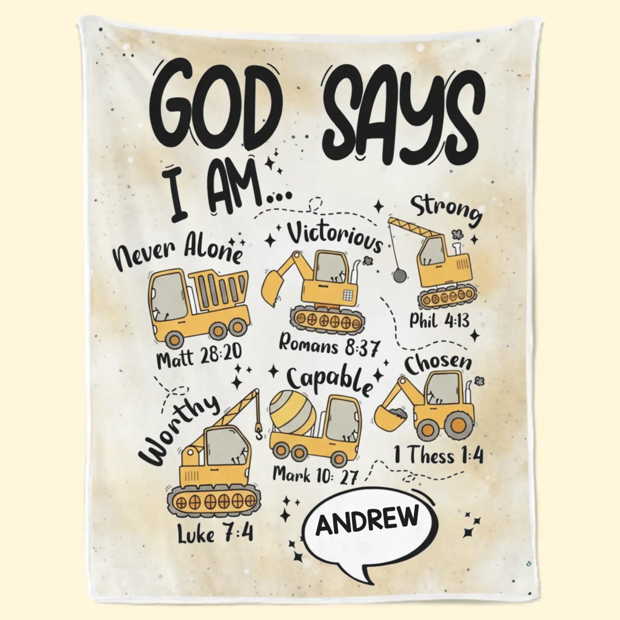 Custom Blanket - Personalized Birthday Gifts For Kids - God Says I Am Truly Loved - Robaser