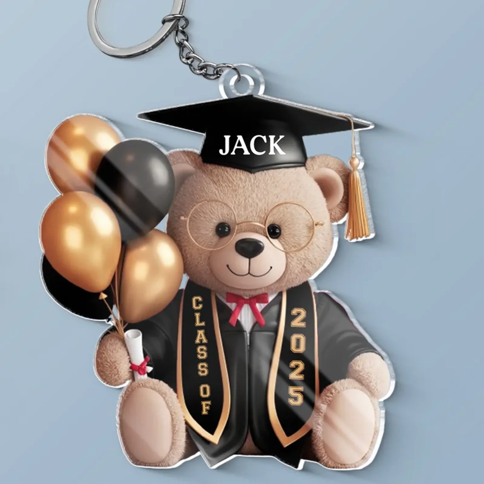 Tassel Worth The Hassle - Family Personalized Custom Shaped Acrylic Keychain - Graduation Gift For Family Members, Siblings, Brothers, Sisters - Robaser