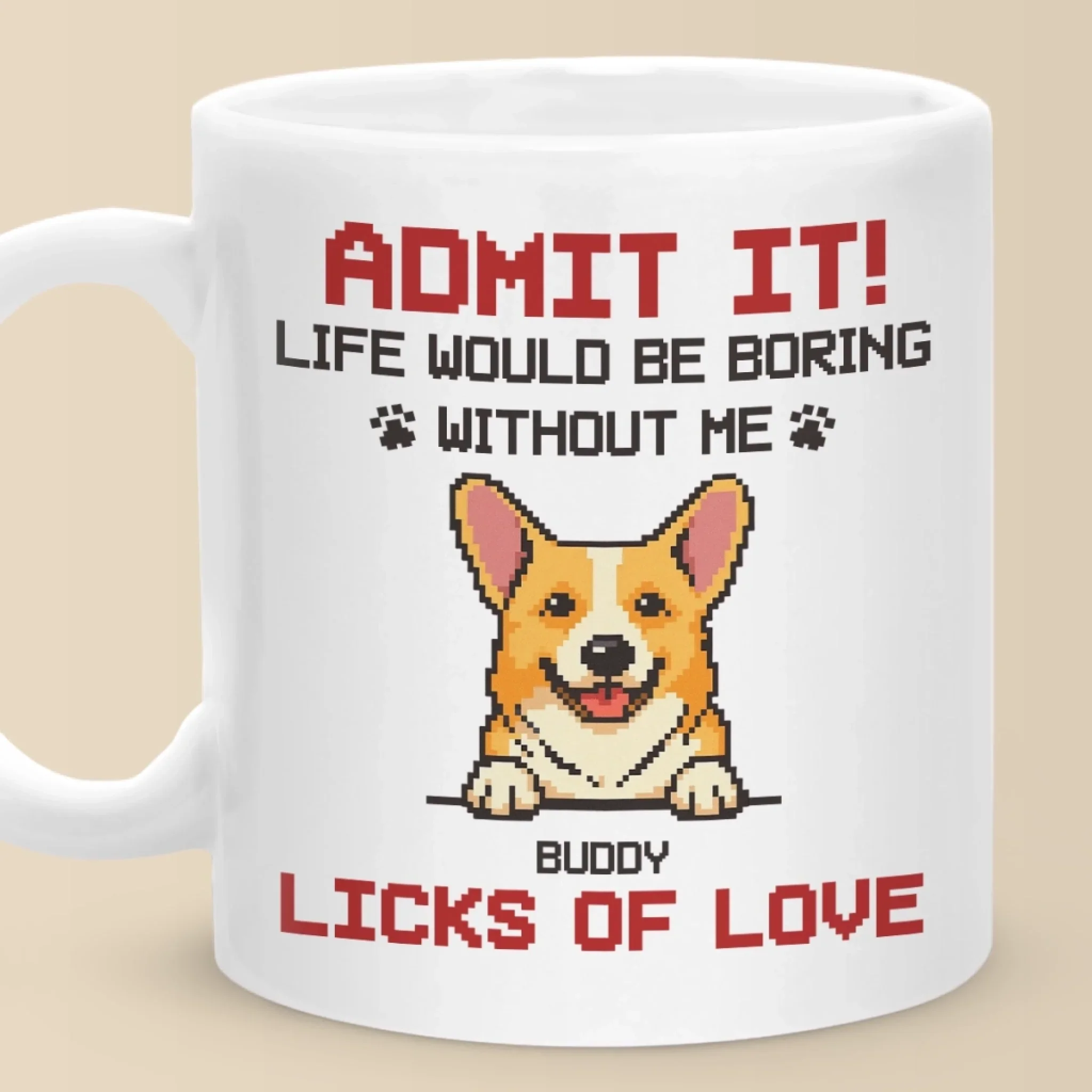 Custom Mug - Personalized Birthday Gifts For Dog Lovers, Dog Dad And Mom - Best Drinking Buddies - Robaser