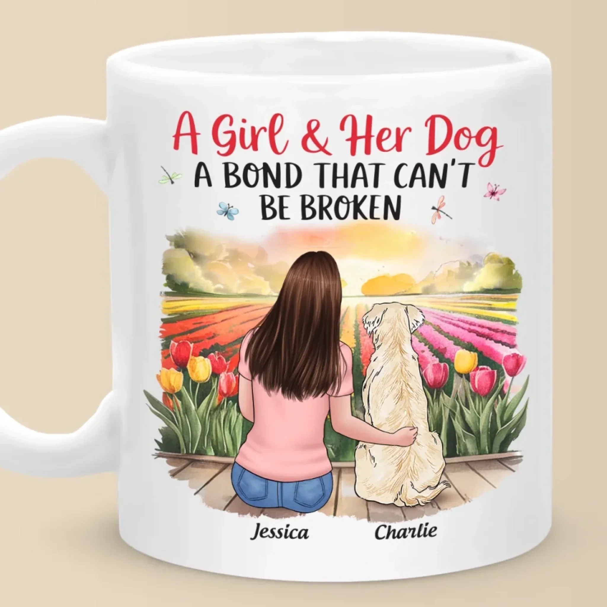 Where She Goes, I Go - Dog Personalized Custom Mug - Mother's Day, Gift For Pet Owners, Pet Lovers - Robaser