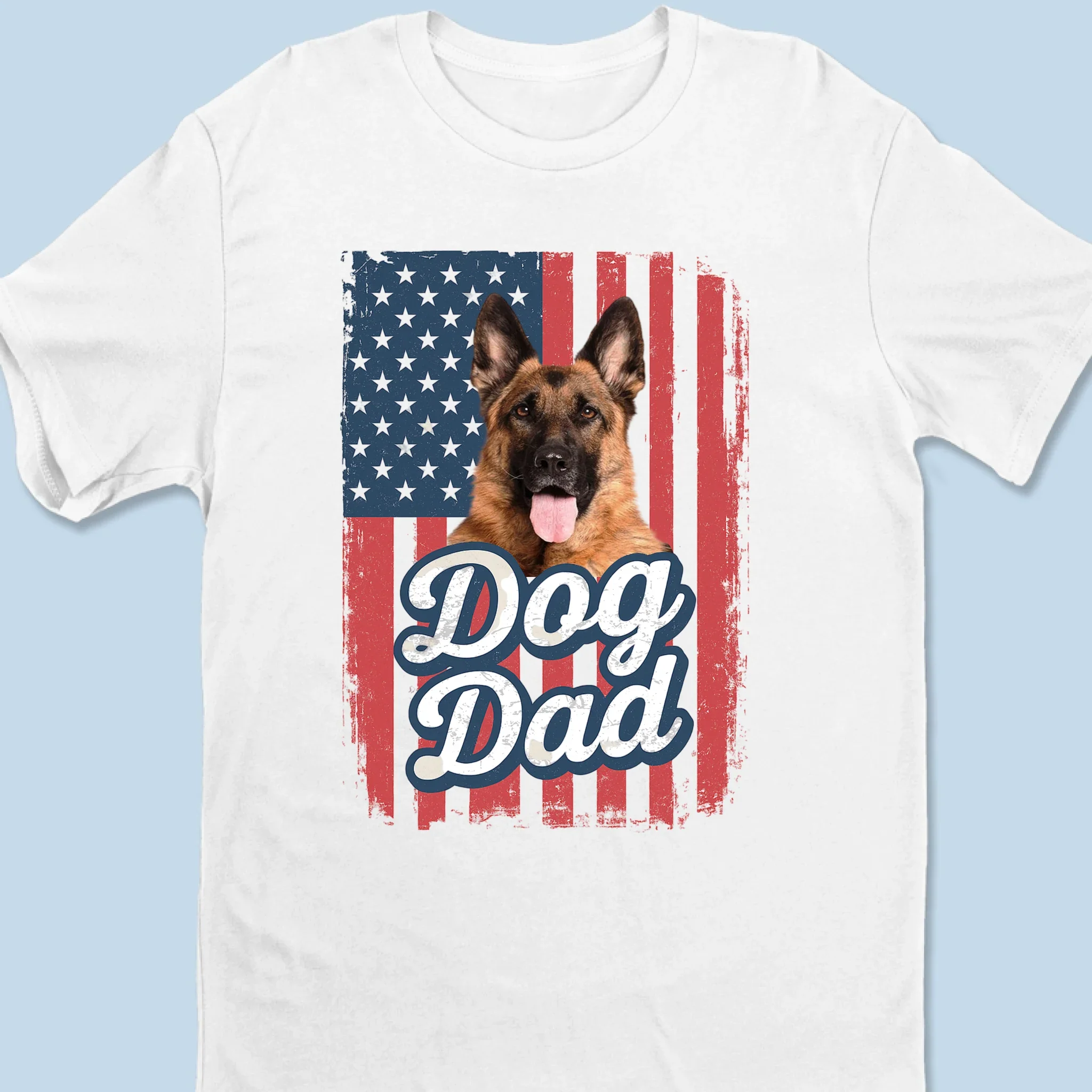 Custom Photo Home Is Wherever My Dog Dad Is - Dog Personalized Custom Unisex T-shirt, Premium T-shirt, Hoodie - Father's Day, Gift For Dad, Pet Owners, Pet Lovers - Robaser
