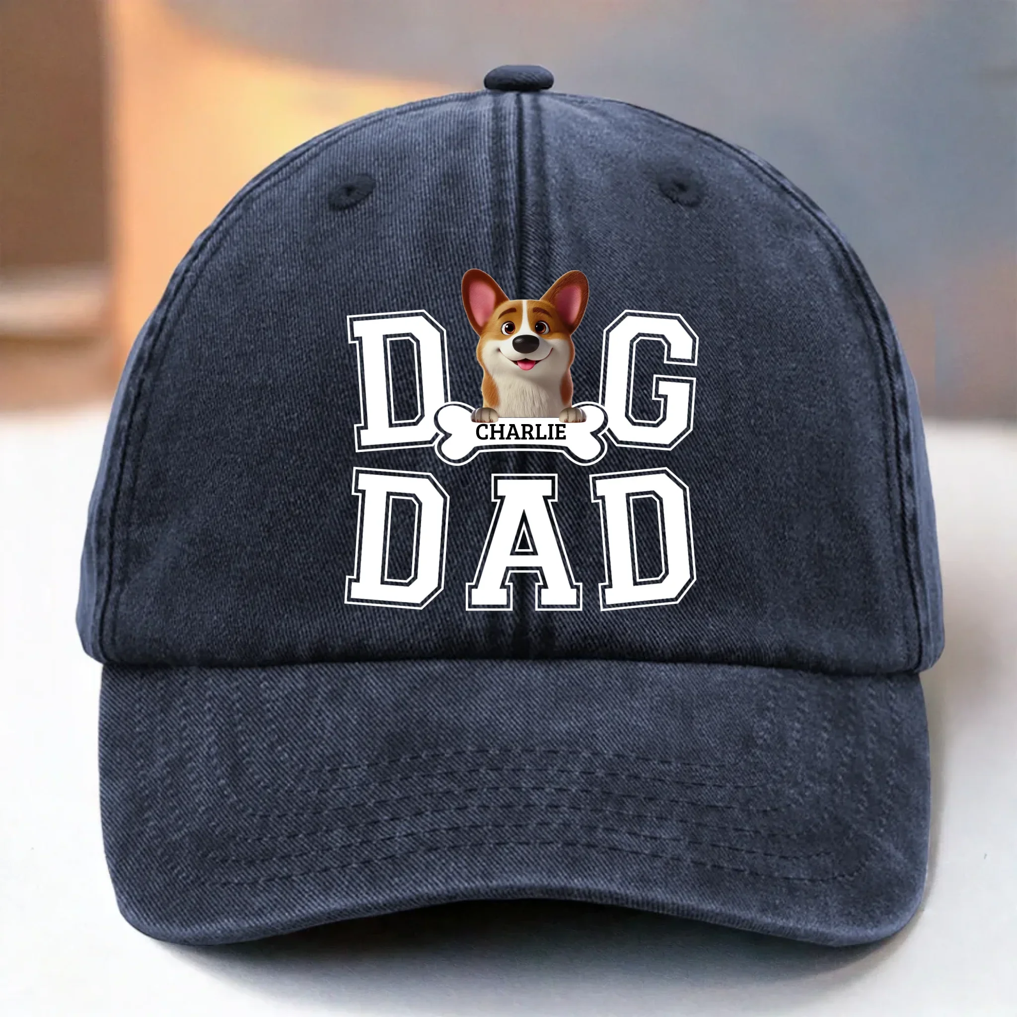 We Sniff Together, We Stick Together - Dog Personalized Custom Vintage Washed Denim Baseball Cap - Father's Day, Gift For Dad, Pet Owners, Pet Lovers - Robaser