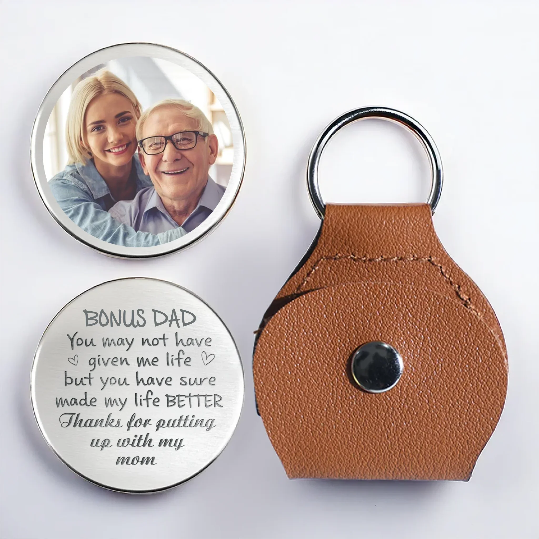 Custom Photo Family Chose You Dad - Family Personalized Custom Pocket Hug - Father's Day, Gift For Dad, Grandpa - Robaser