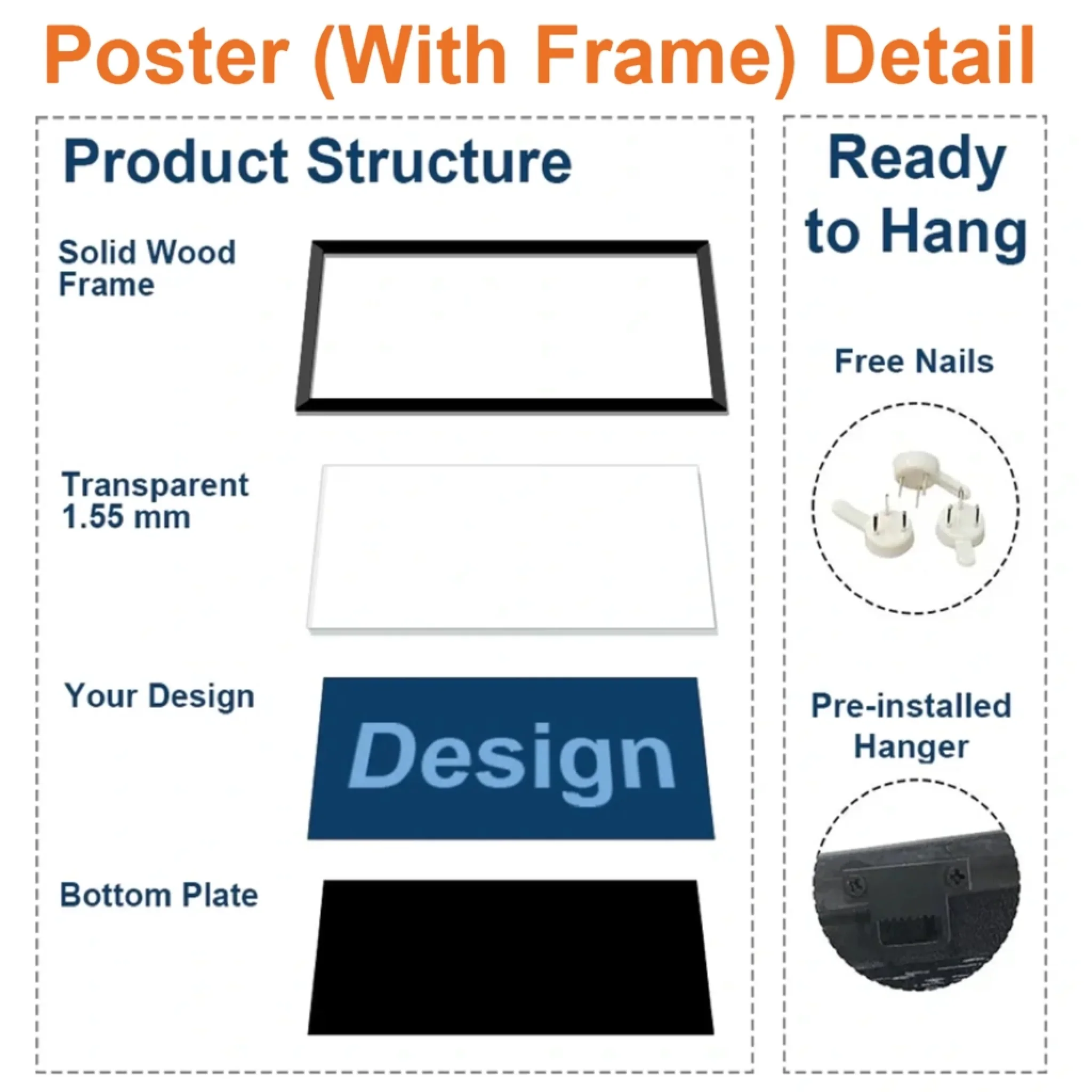 Custom Horizontal Poster - Personalized Pet Memorial Sympathy Gifts For Cats - Always With Us In Spirit - Robaser