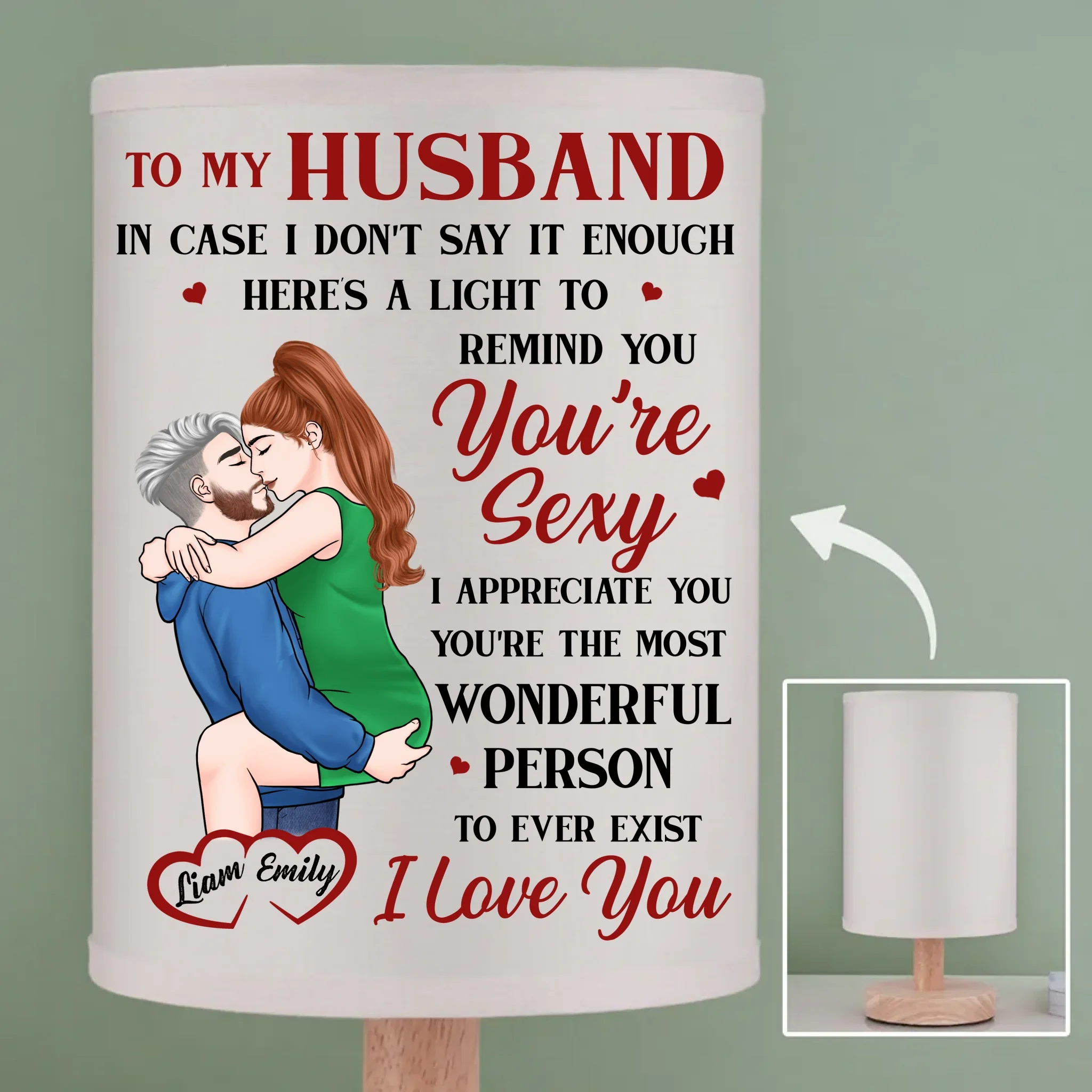 You Are My Always - Couple Personalized Custom Linen Bedside Table Lamp - Gift For Husband Wife, Anniversary - Robaser