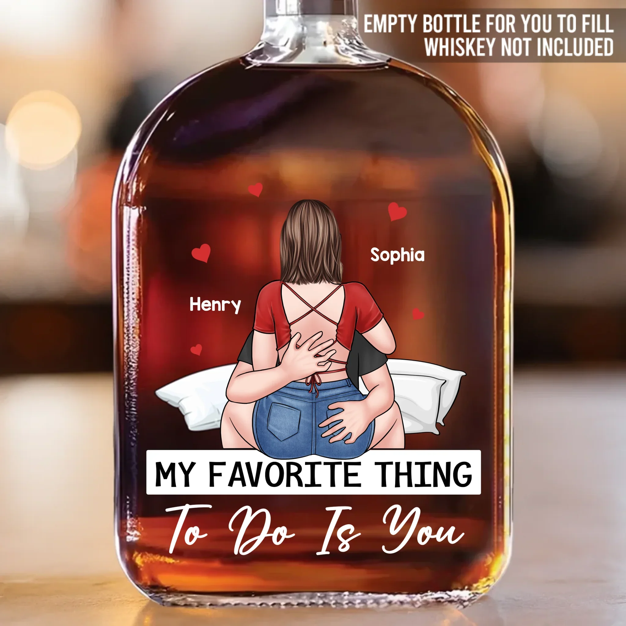 Lost In You, Found In Us - Couple Personalized Custom Whiskey Bottle - Gift For Husband Wife, Anniversary - Robaser