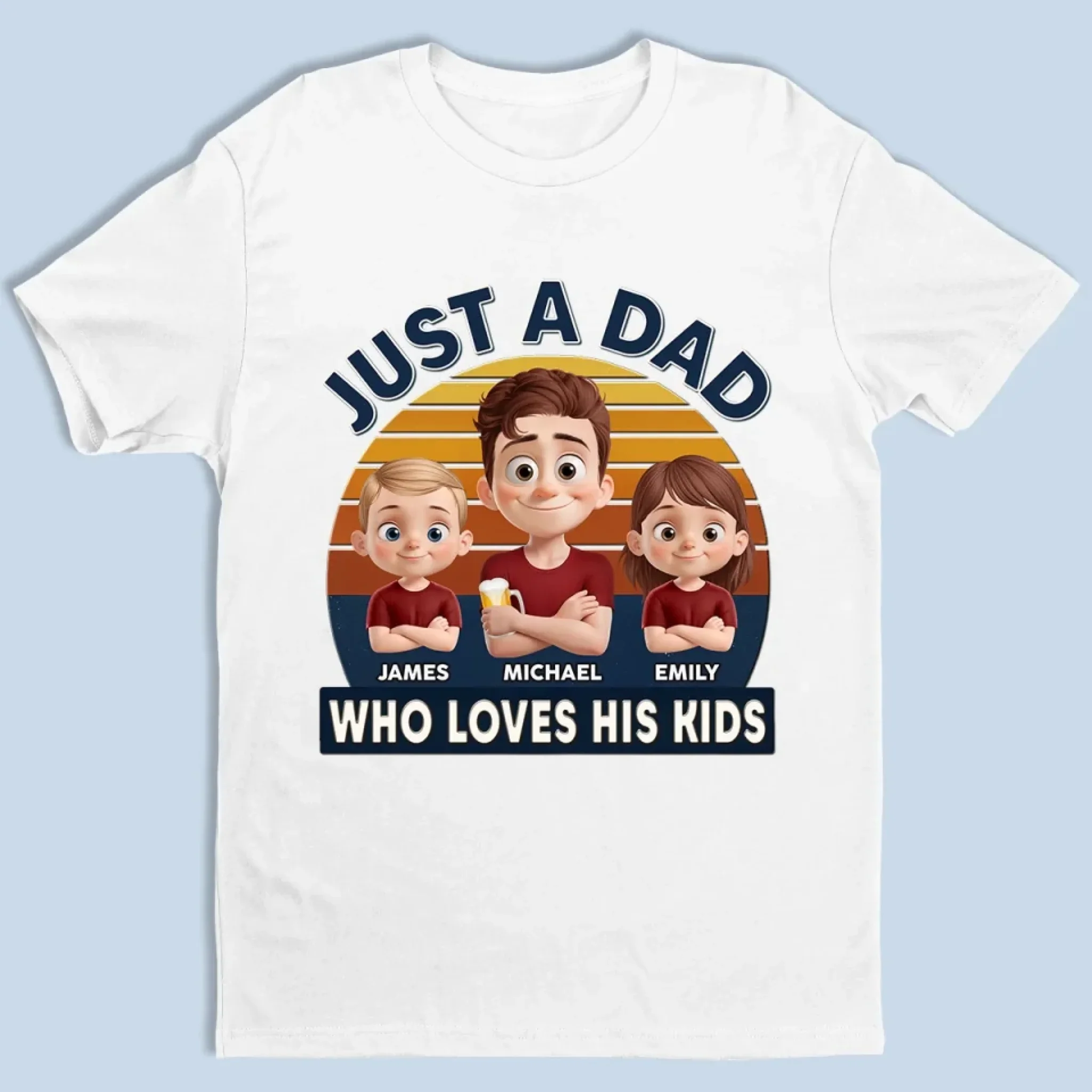 Just A Guy, Totally Owned By His Kids - Family Personalized Custom Unisex T-shirt, Premium T-shirt, Hoodie - Father's Day, Gift For Dad, Grandpa - Robaser