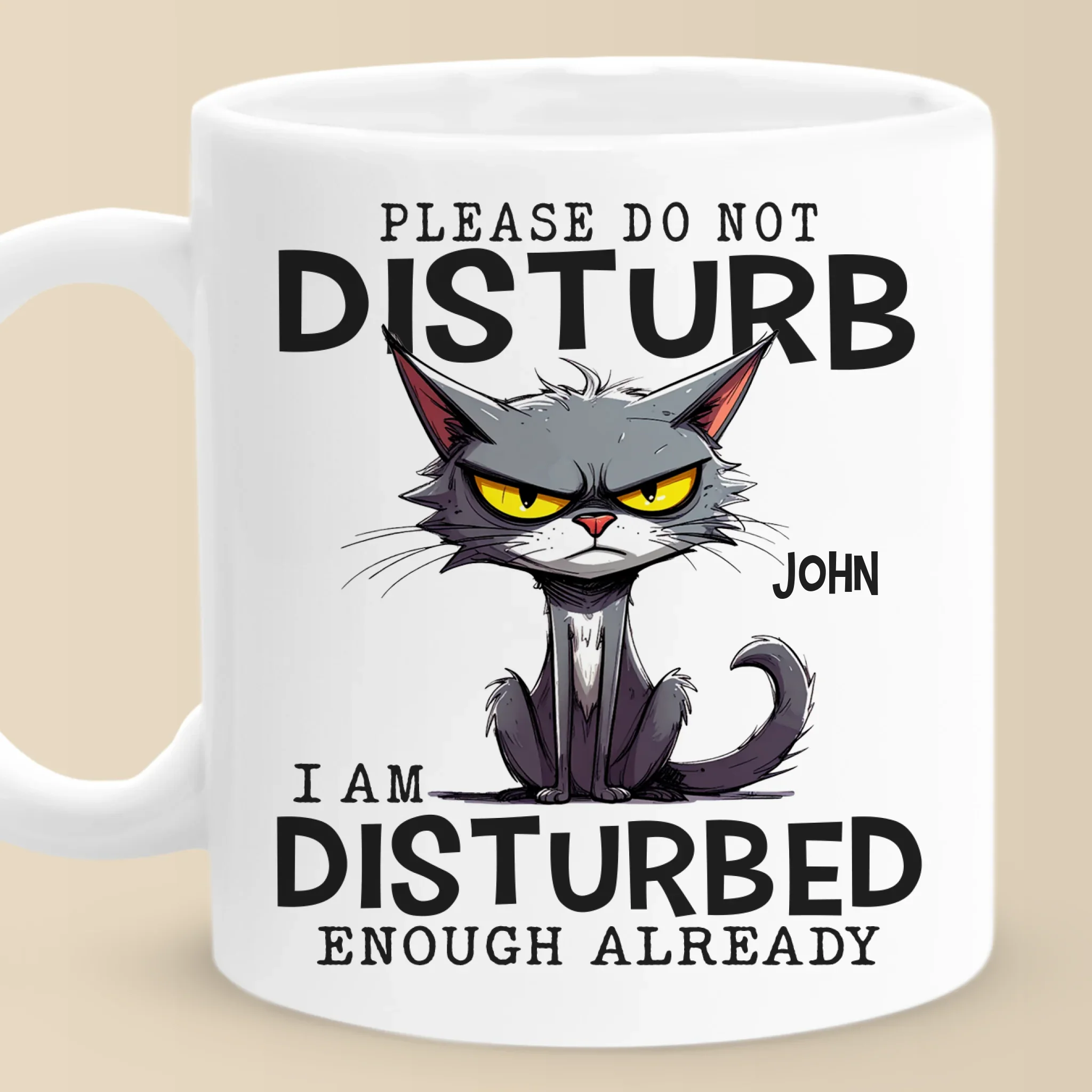 Cranky Cat Club - Friend Personalized Custom Mug - Gift For Yourself, Best Friends, Sisters, Family Members, Coworkers - Robaser