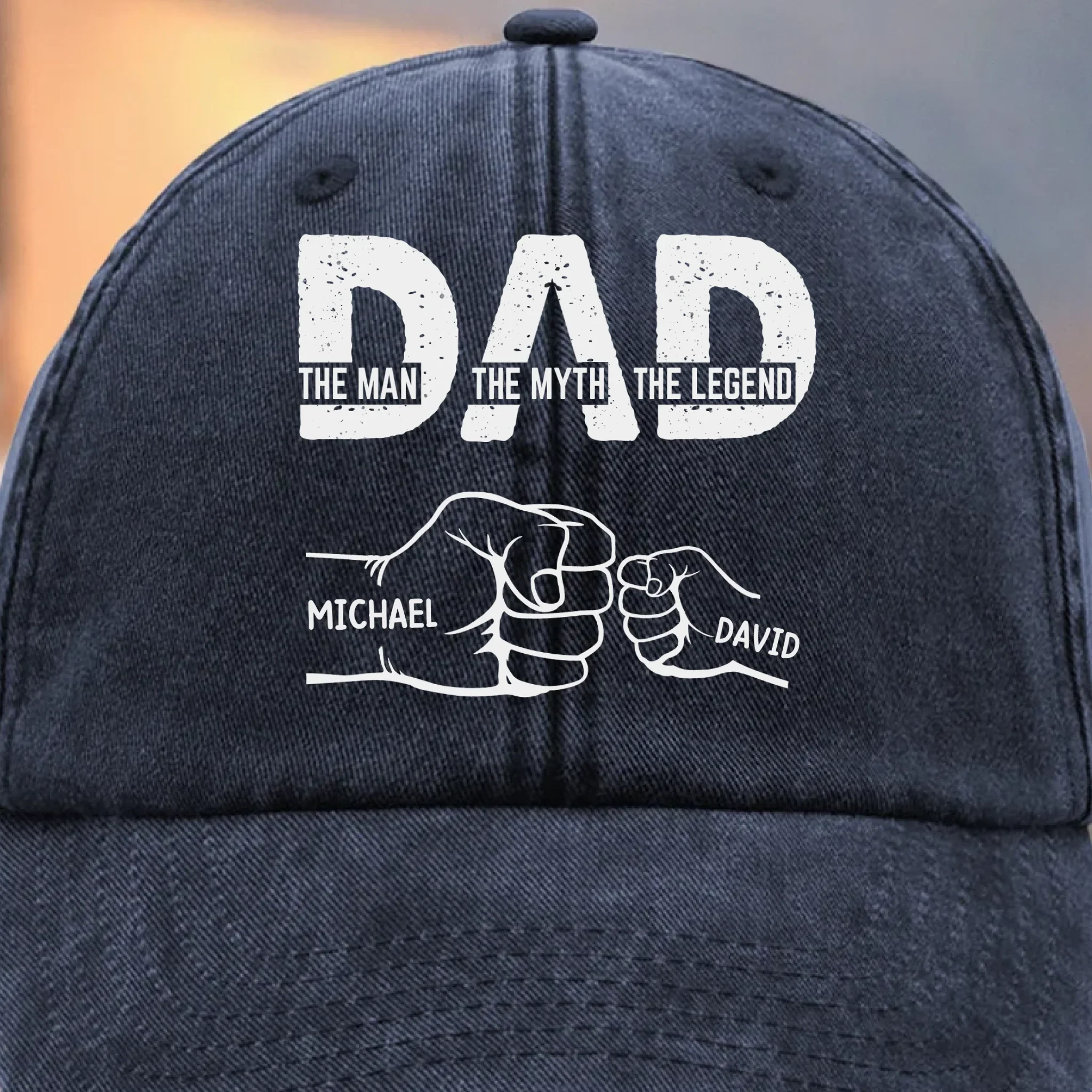 Custom Vintage Washed Denim Baseball Cap - Personalized Birthday Gifts For Dad, Grandpa - You Teach Us Every Day - Robaser
