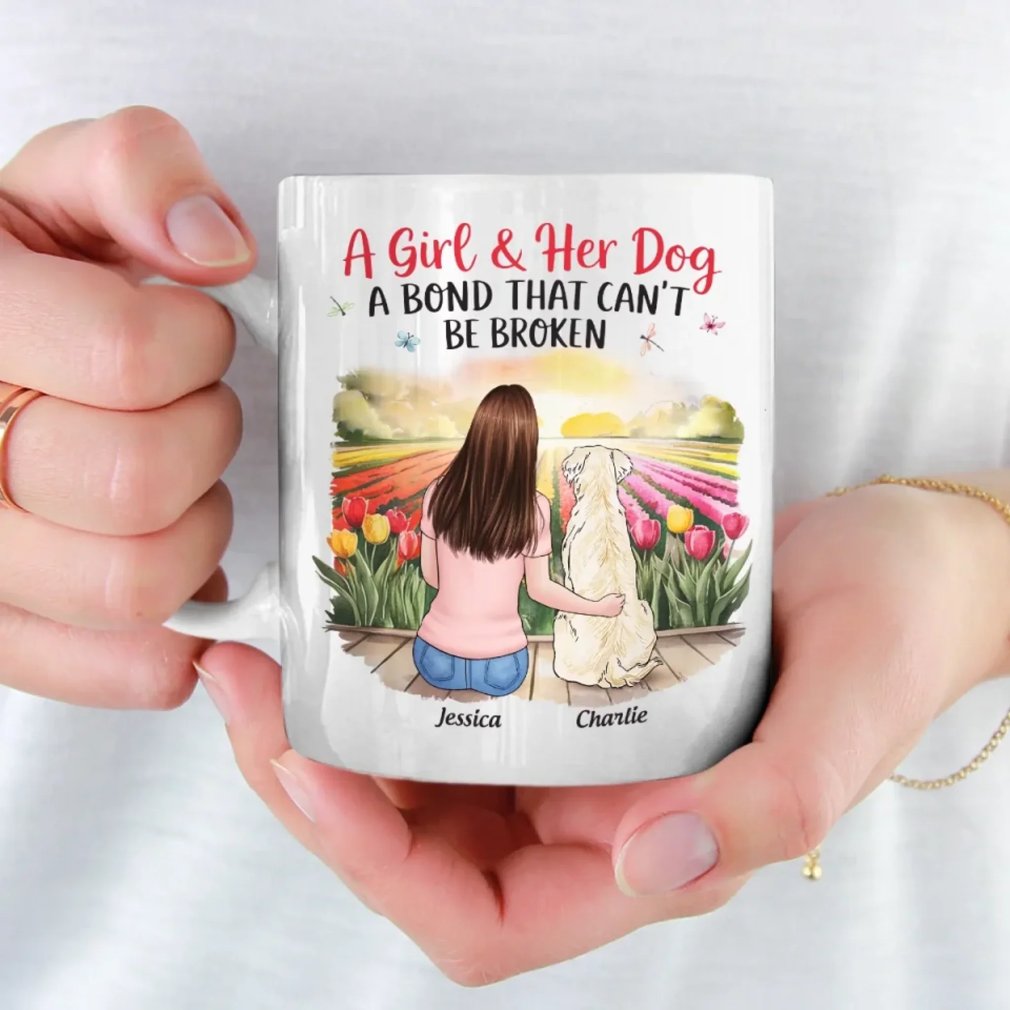 Where She Goes, I Go - Dog Personalized Custom Mug - Mother's Day, Gift For Pet Owners, Pet Lovers - Robaser
