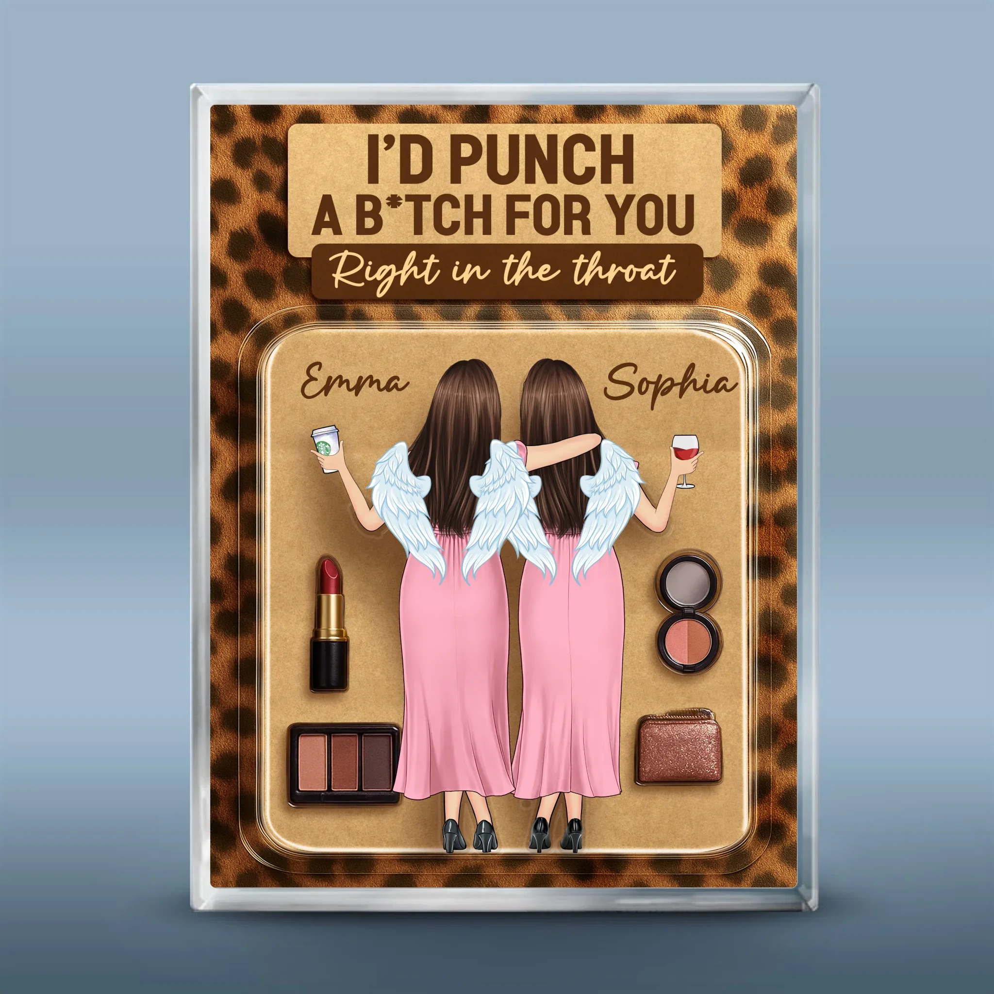 Custom Rectangle Shaped Acrylic Plaque - Personalized Best Friend Birthday Gifts For Women, Besties, Sisters, BFF - Forever Friends In Style - Robaser