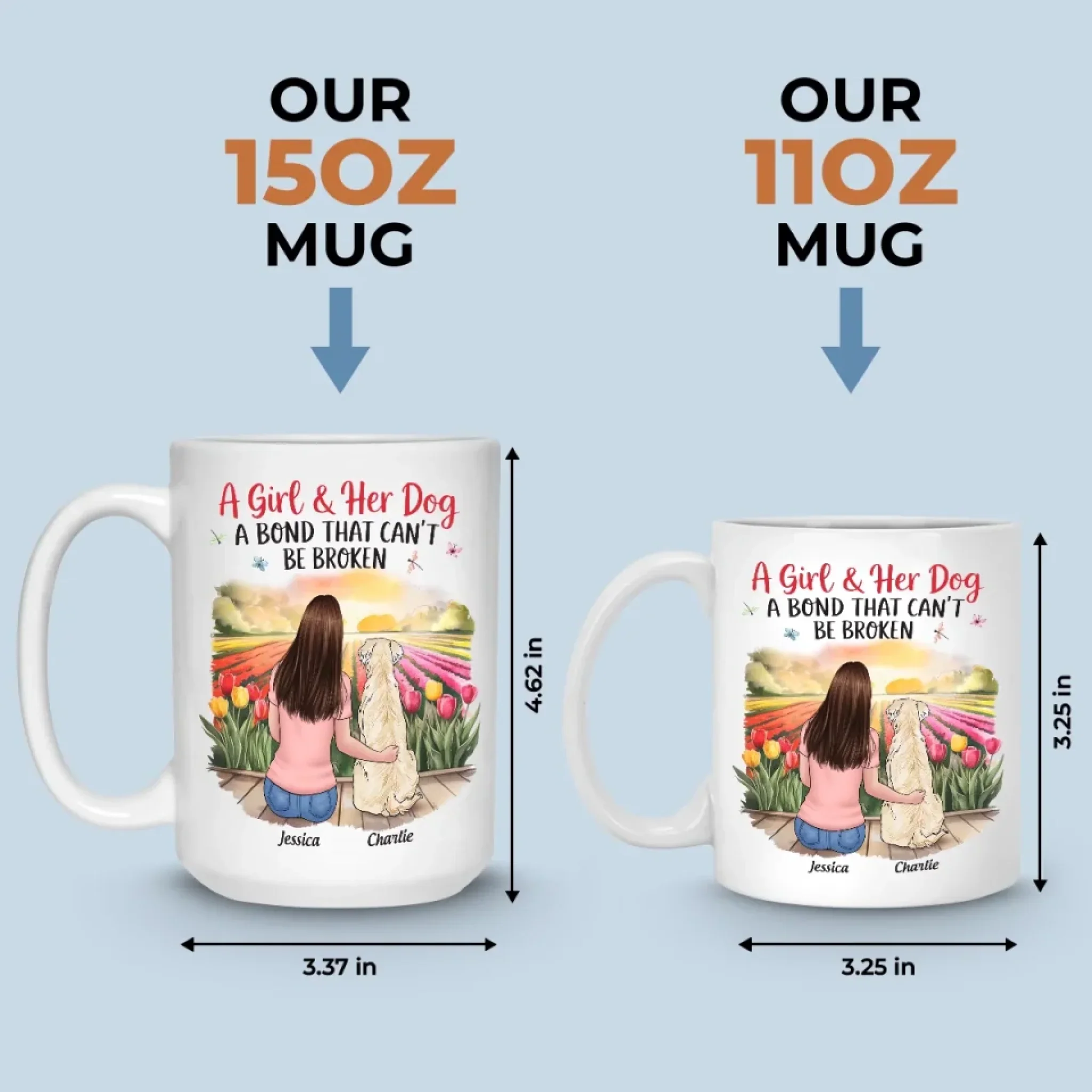 Where She Goes, I Go - Dog Personalized Custom Mug - Mother's Day, Gift For Pet Owners, Pet Lovers - Robaser