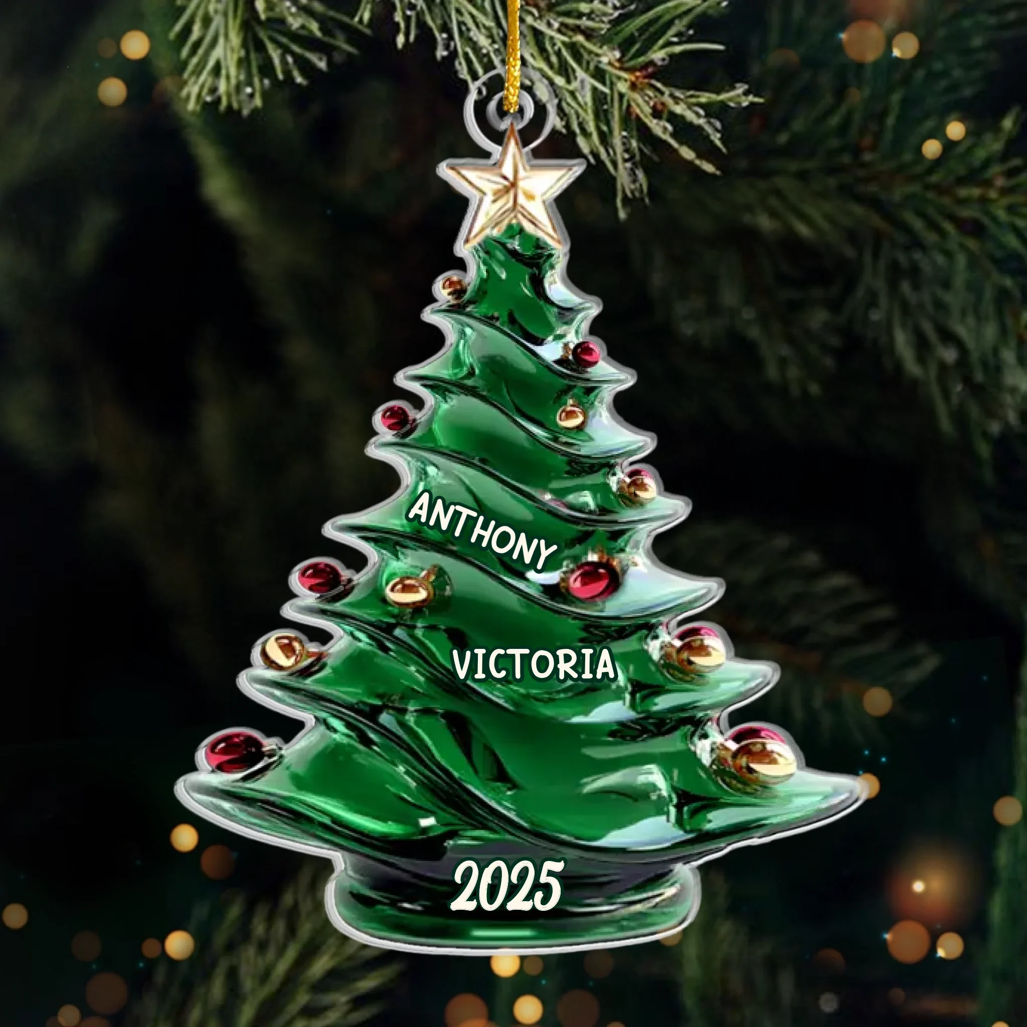 Custom Acrylic Ornament - Personalized Christmas Birthday Gifts For Mom, Dad, Brother, Sister, Kids - Together We Create Christmas Magic - Robaser