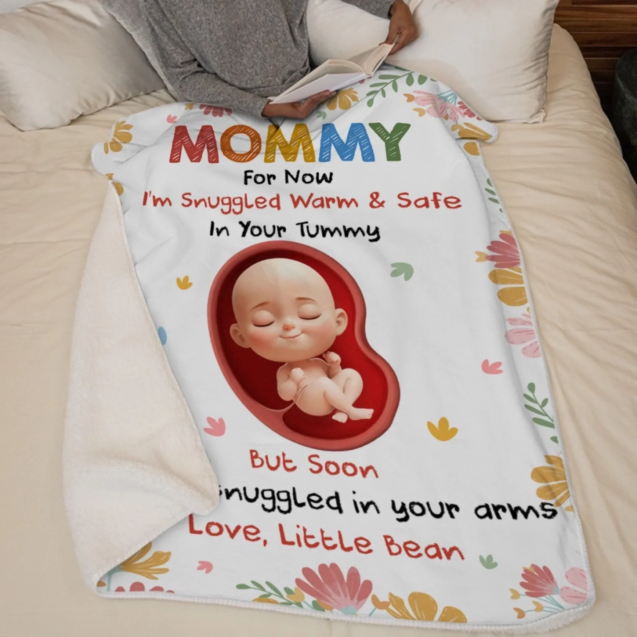 Custom Blanket - Personalized Baby Shower, Gender Reveal Gifts For New Moms, New Dads, New Parents - Snuggled In Your Love, Always - Robaser