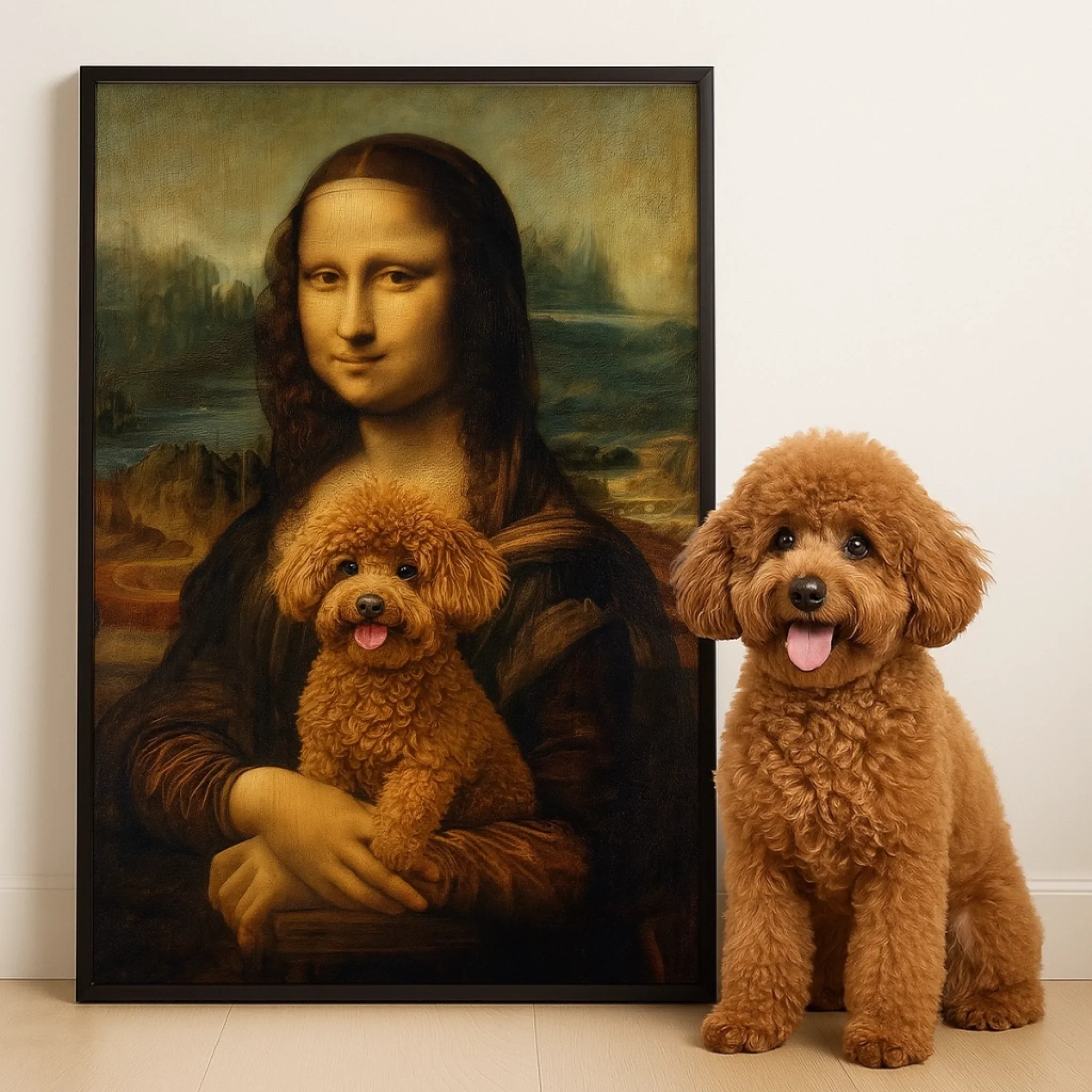 Custom Photo Vertical Poster - Personalized Birthday  Gifts For Dog Cat Lovers, Dog Dad And Mom, Cat Owners - Classic Art, Modern Bark - Robaser