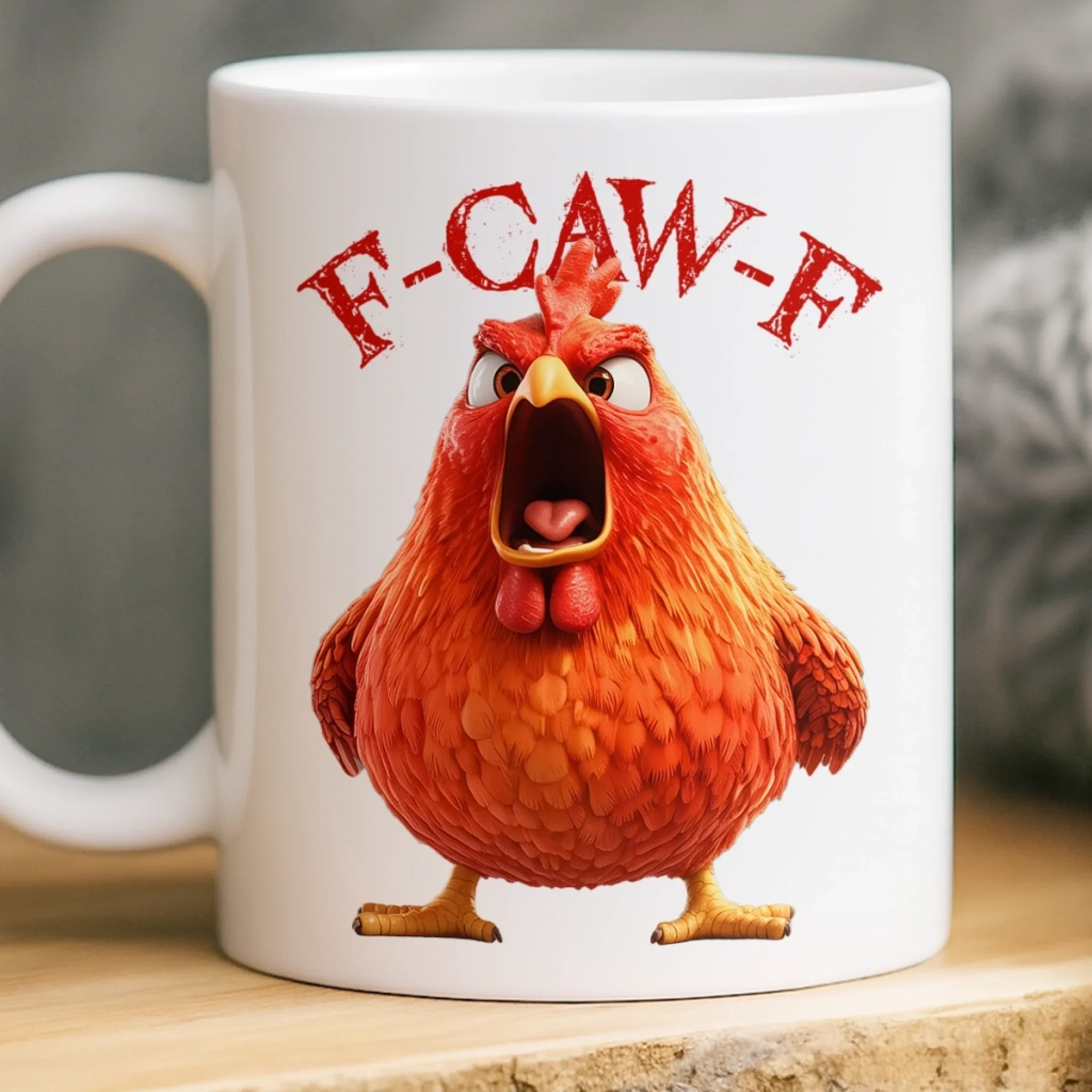 Custom Mug - Personalized Funny Gifts For Best Friends, Family, Coworker, Work Bestie - My Resting Squawk Face - Robaser