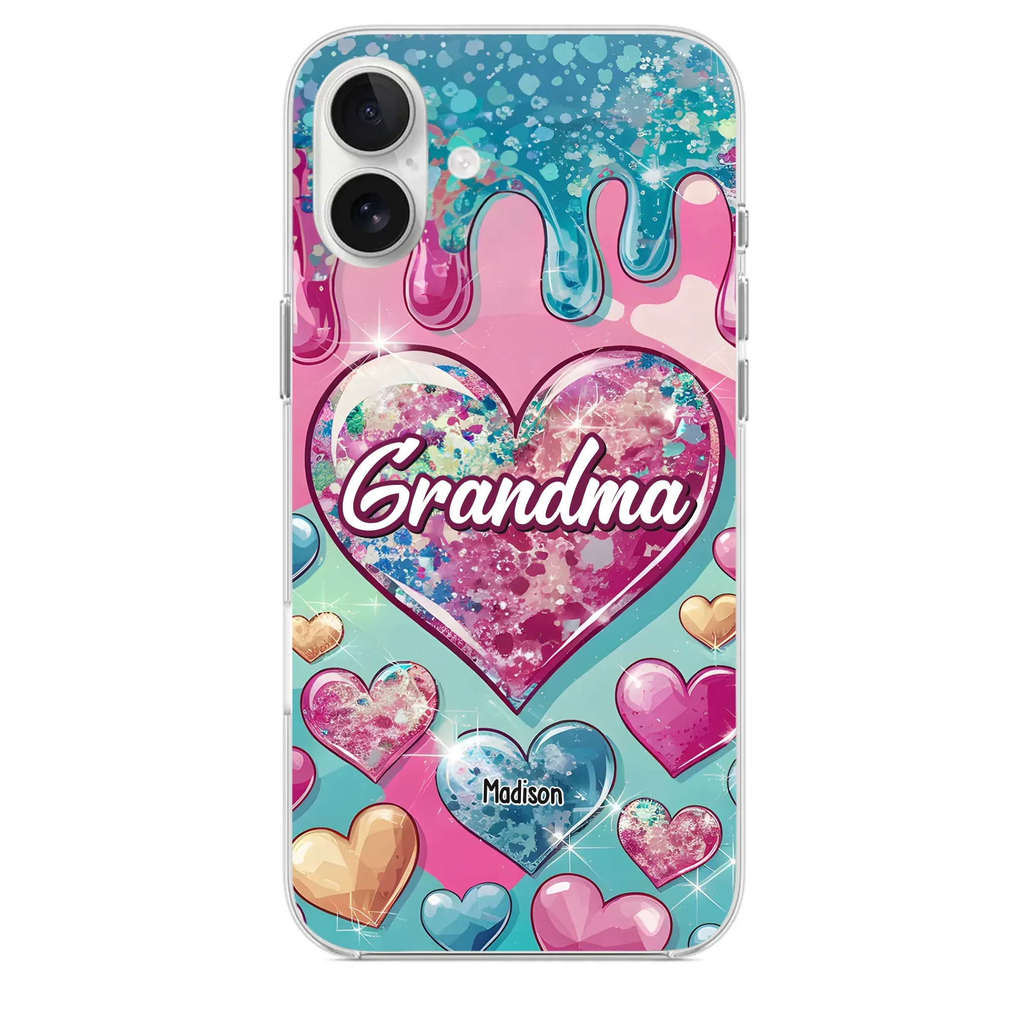 A Grandmother  s Heart Holds Forever Love - Family Personalized Custom 3D Inflated Effect Printed Clear Phone Case - Gift For Mom, Grandma - Robaser