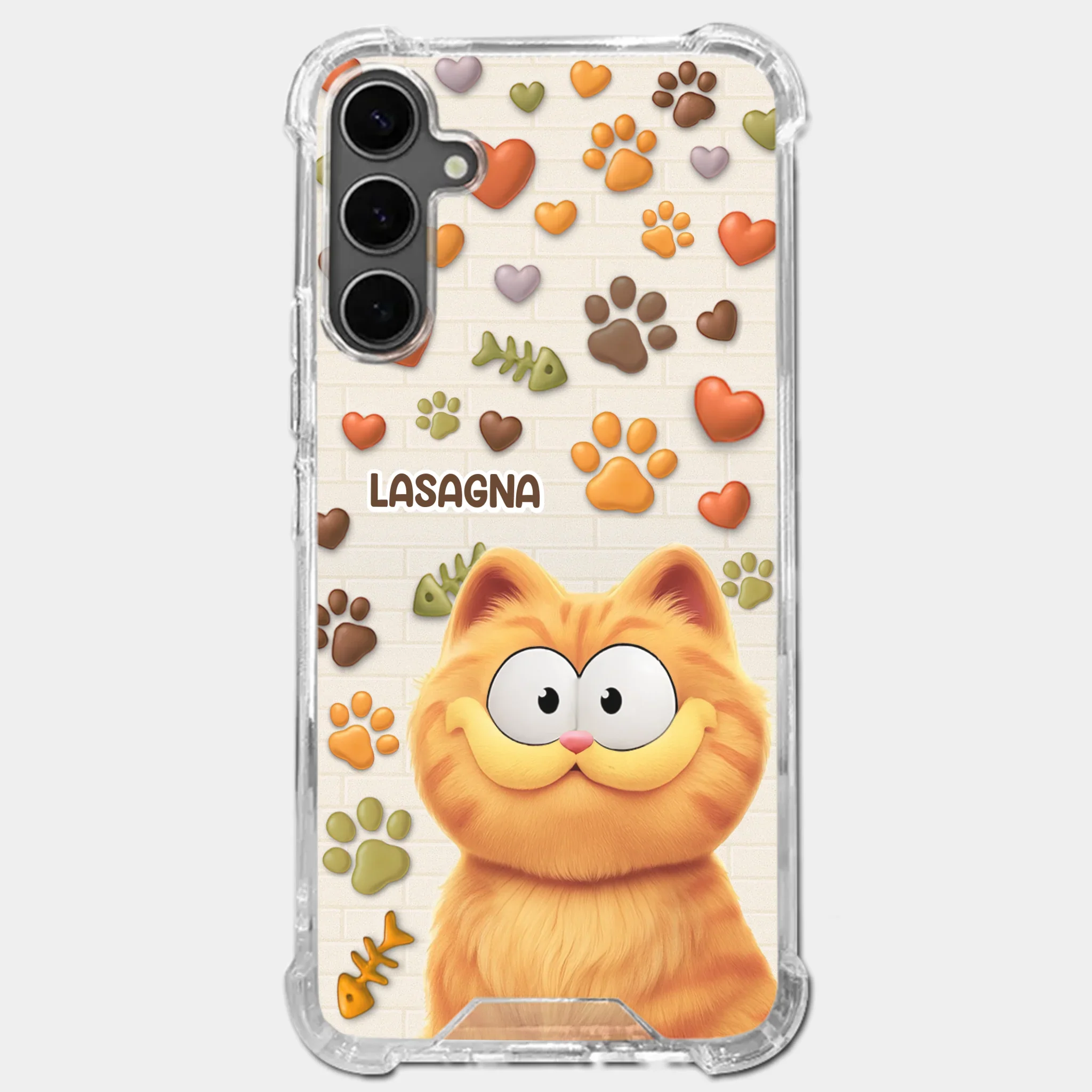 Custom 3D Inflated Effect Printed Clear Phone Case - Personalized Birthday Gifts For Cat Lovers, Cat Mom And Dad - Furry Friends Brighten Every Call - Robaser