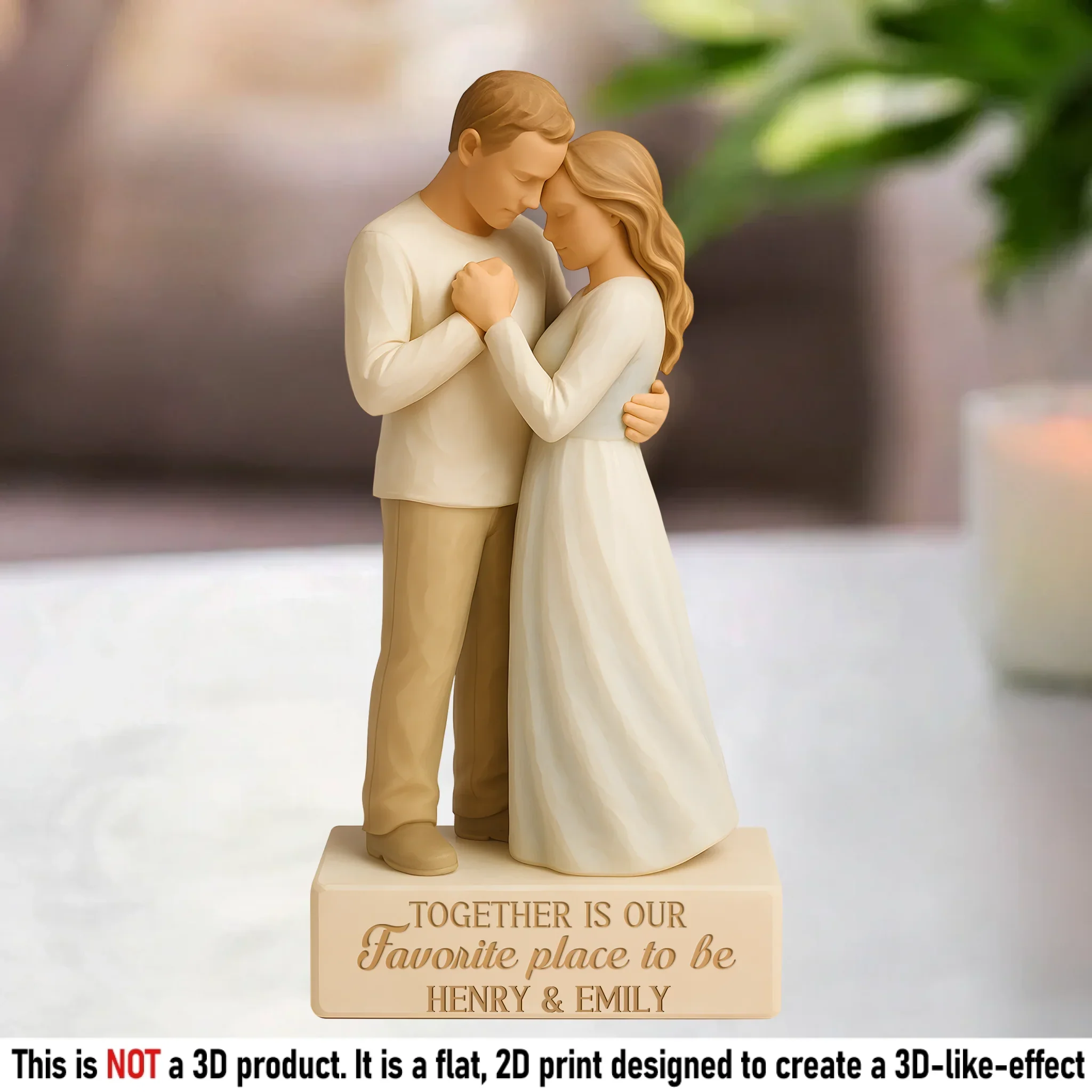 Custom Shaped Acrylic Plaque - Personalized Anniversary Wedding Gifts For Husband And Wife, Him And Her - Our Story, Our Happy Place - Robaser