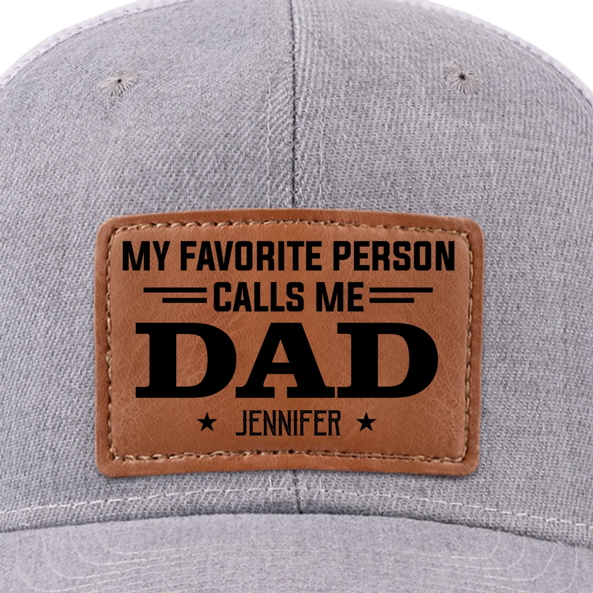 Blessed To Be Called Dad - Family Personalized Custom Leather Patch Hat - Father's Day, Gift For Dad, Grandpa - Robaser