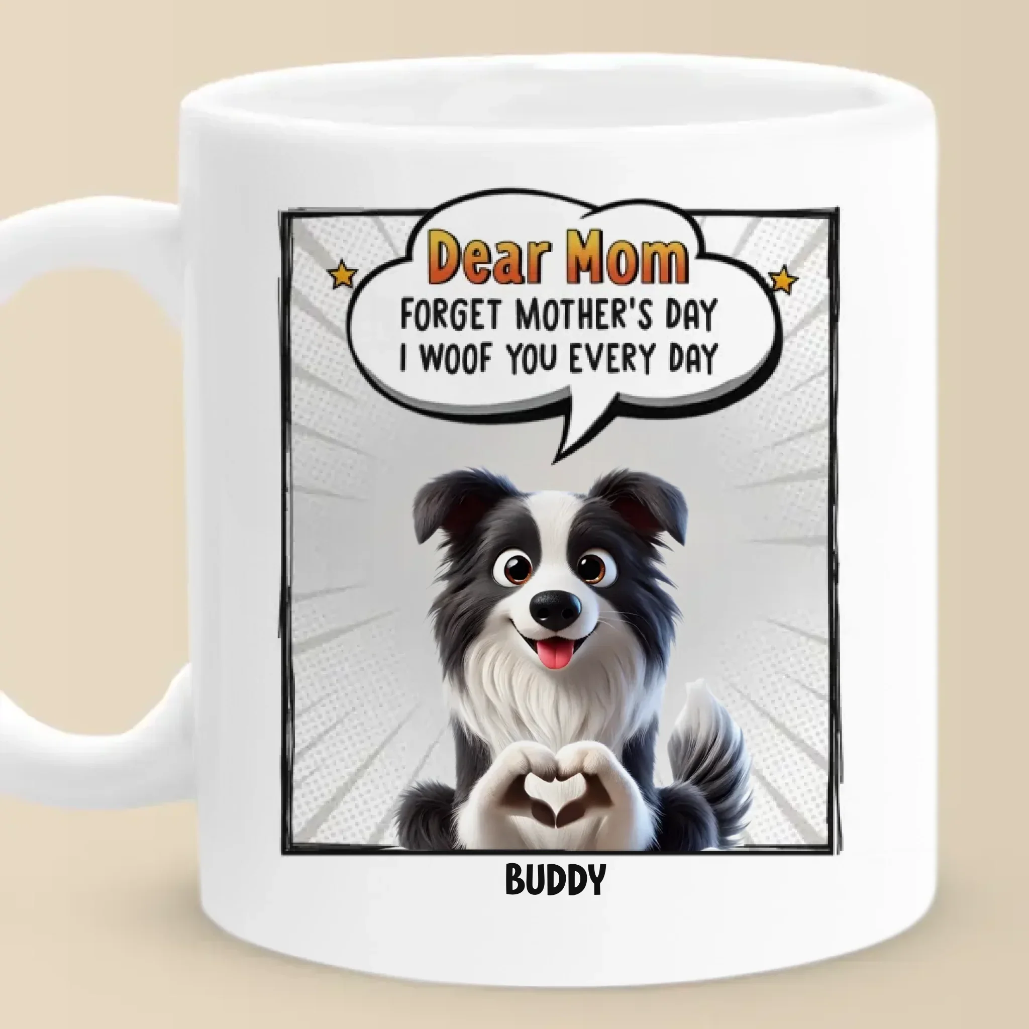 I Woof You More Than Treats, Mom - Dog Personalized Custom Mug - Mother's Day, Gift For Pet Owners, Pet Lovers - Robaser