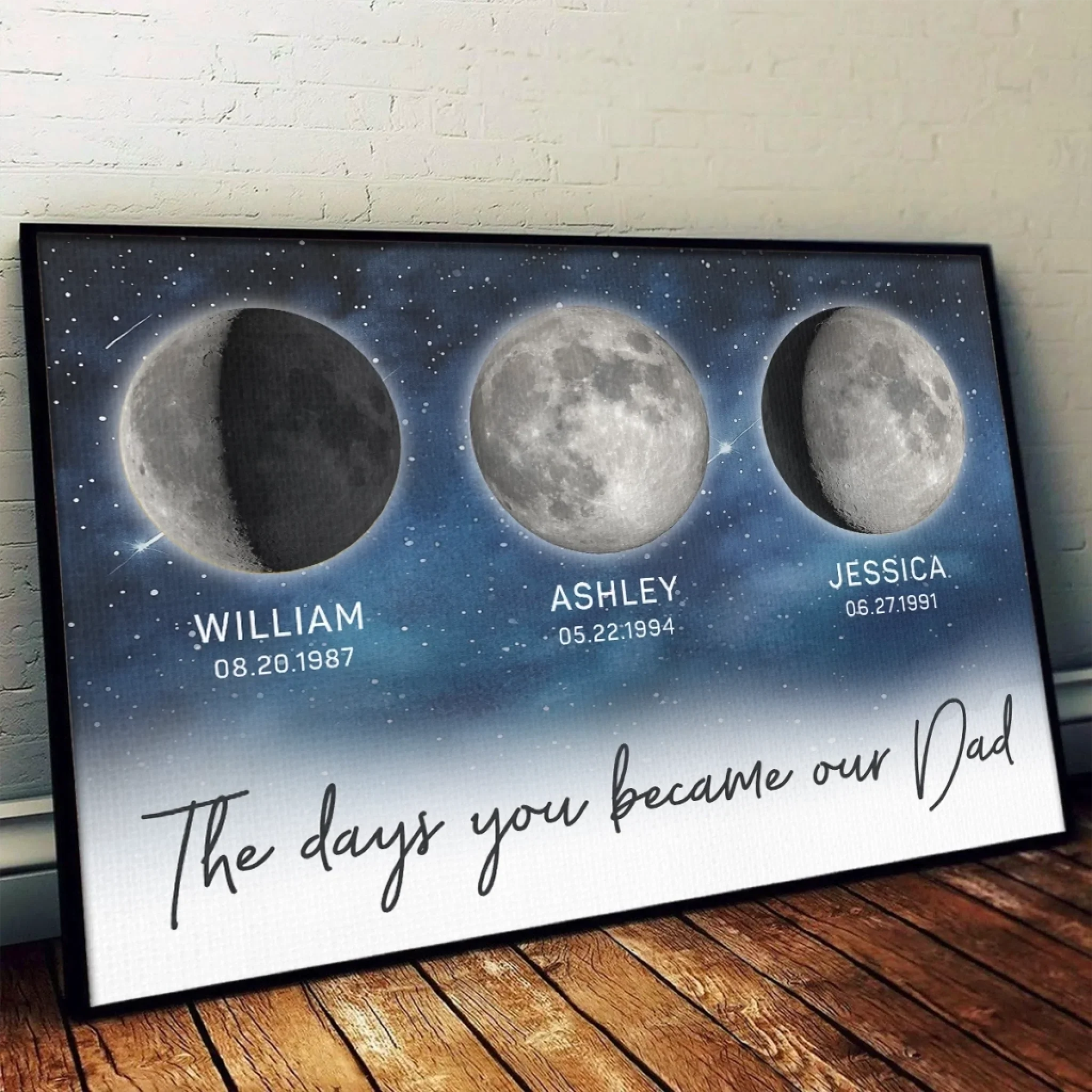 The Days You Became Our Dad - Family Personalized Custom Horizontal Poster - Father's Day, Gift For Dad, Grandpa - Robaser
