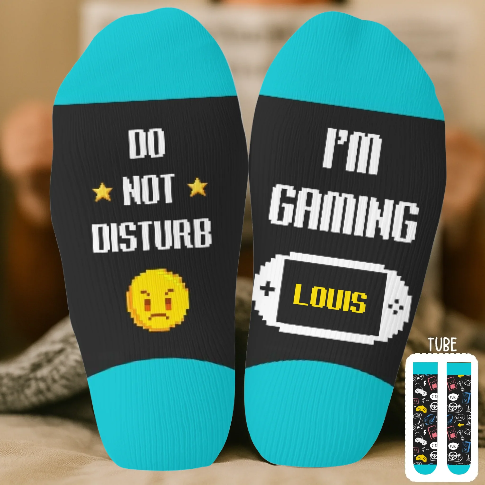 Custom Gamer Crew Socks - Personalized Birthday Gifts For Gamers, Game Lovers, Gaming Fans, Family - Step Into Joy - Robaser