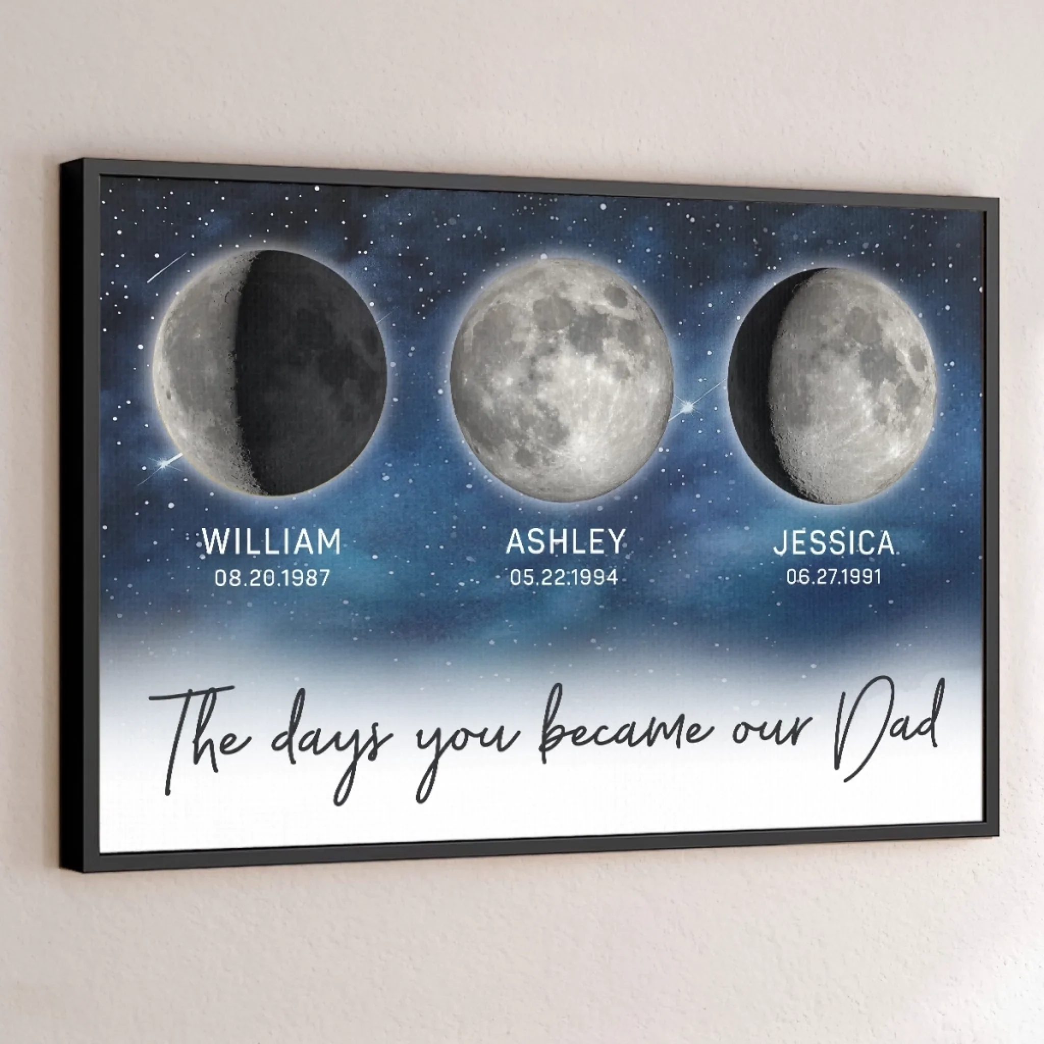 The Days You Became Our Dad - Family Personalized Custom Horizontal Poster - Father's Day, Gift For Dad, Grandpa - Robaser