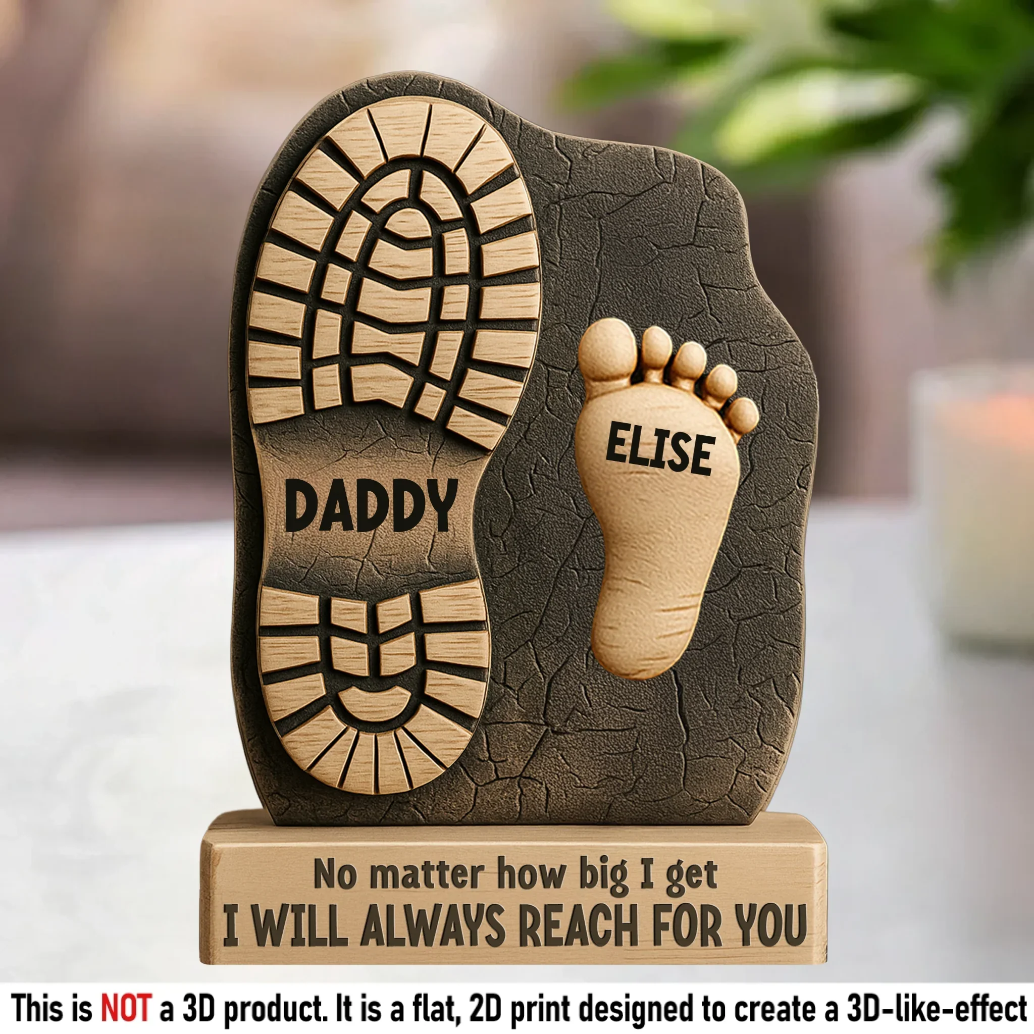 I'm Following In Your Footsteps - Family Personalized Custom Acrylic Plaque Custom Shape - Father's Day, Gift For Dad, Grandpa - Robaser