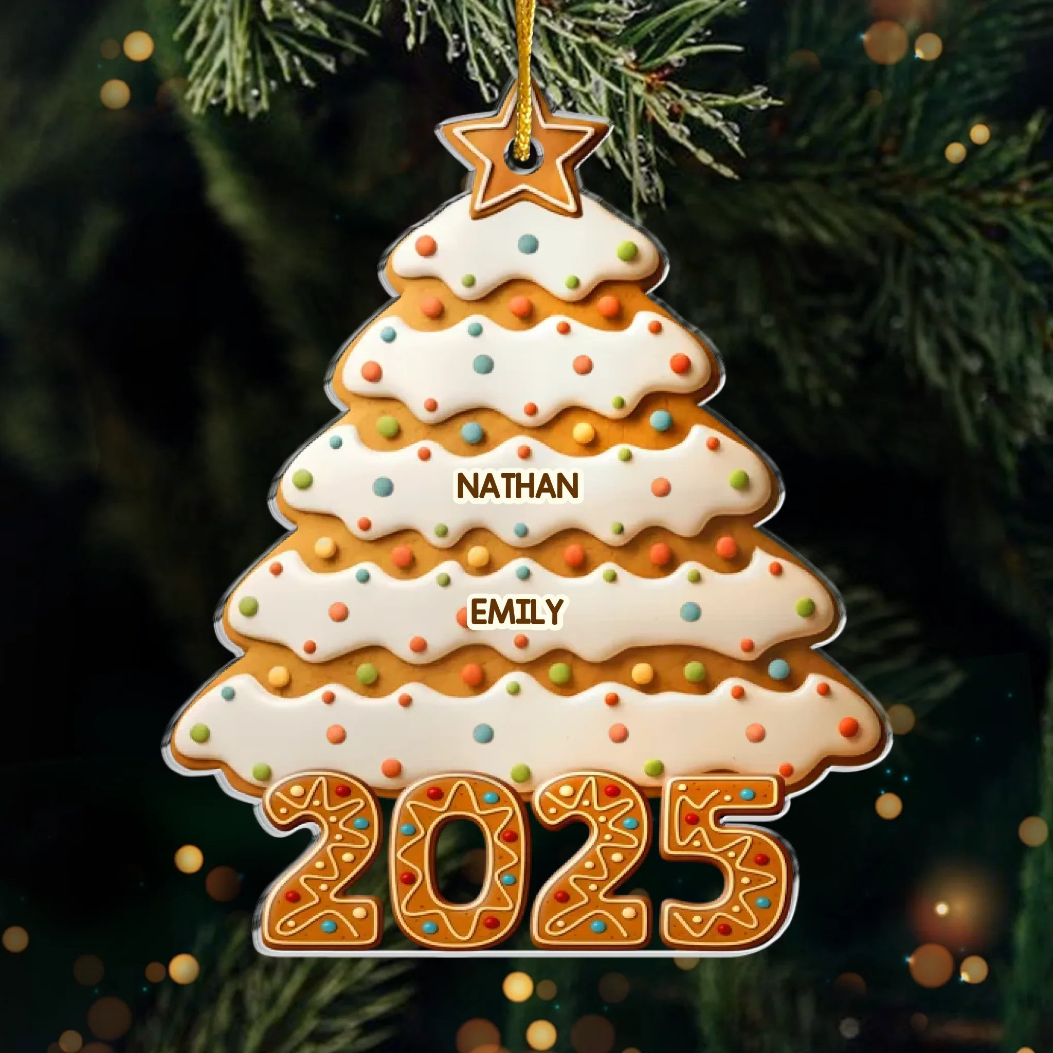 Custom Acrylic Ornament - Personalized Christmas Birthday Gifts For Mom, Dad, Brother, Sister, Kids - Family Roots Baked In Sweetness - Robaser