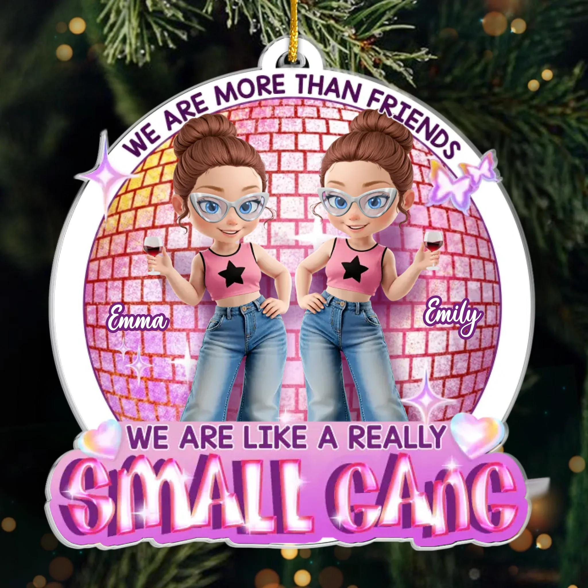 Custom Acrylic Ornament - Personalized Best Friend Christmas Birthday Gifts For Women, Besties, Sisters, BFF - Friendship Warms The Coldest Days - Robaser