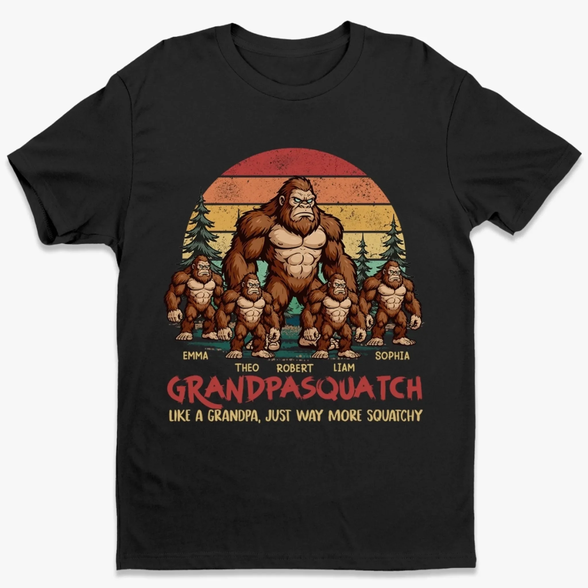 Big Foot, Bigger Heart - Family Personalized Custom Unisex T-shirt, Premium T-shirt, Hoodie - Father's Day, Gift For Dad, Grandpa - Robaser