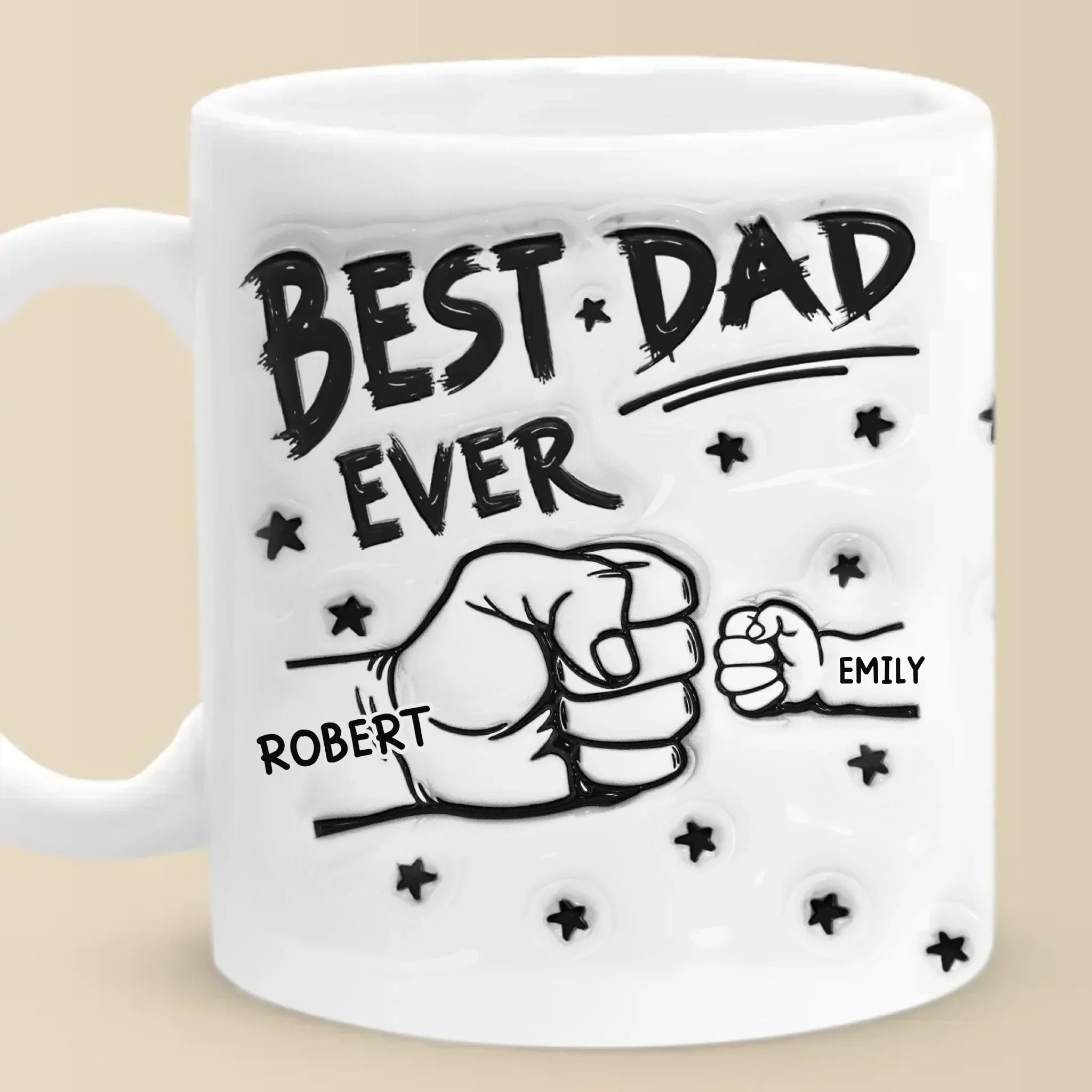 My Team, My Pride, My Kids - Family Personalized Custom 3D Inflated Effect Printed Mug - Father's Day, Gift For Dad, Grandpa - Robaser