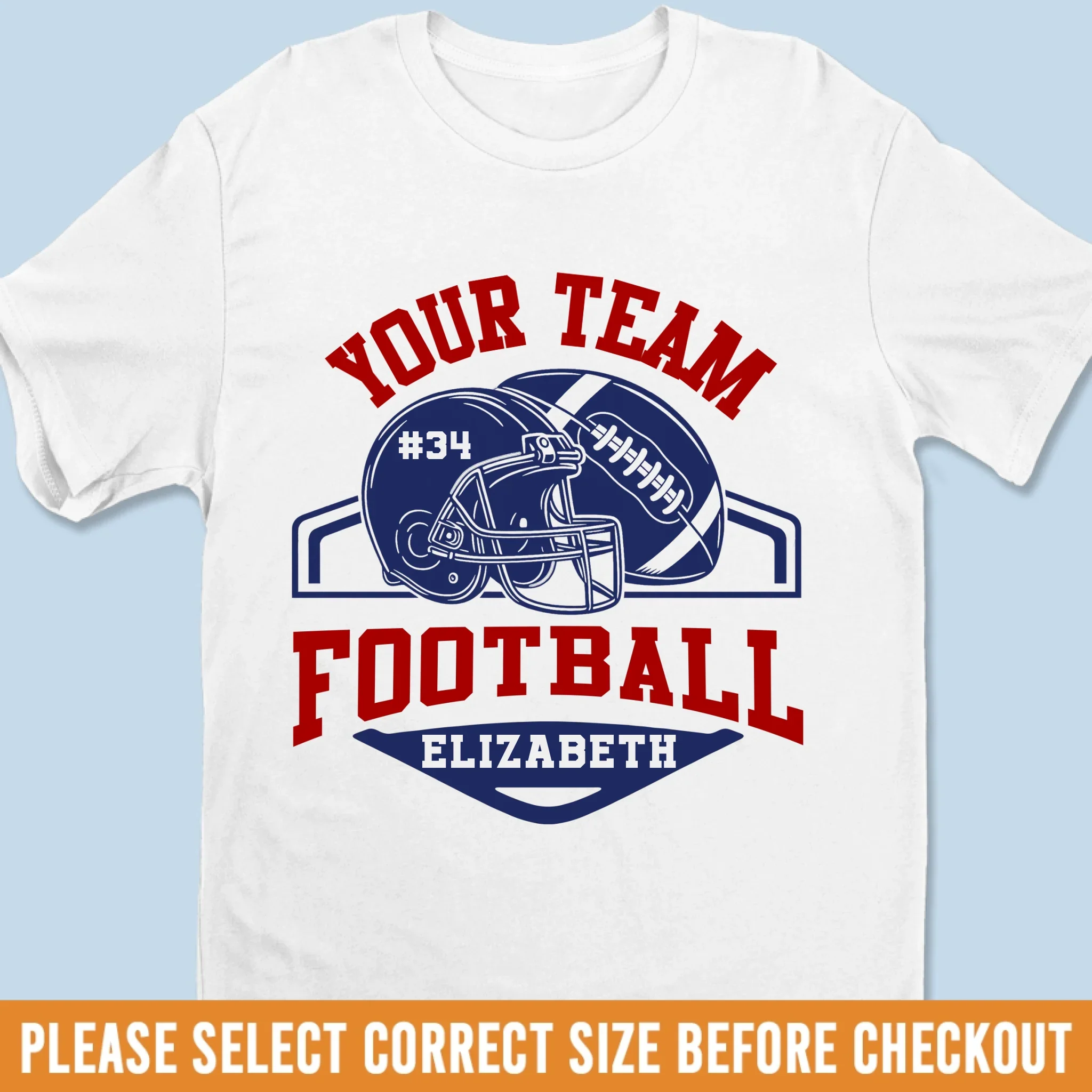 Custom Football Team T-shirt, Hoodie - Personalized Birthday Football Gifts For American Football Players, Football Lovers, NFL Fans, - American Football Helmet & Ball - Robaser