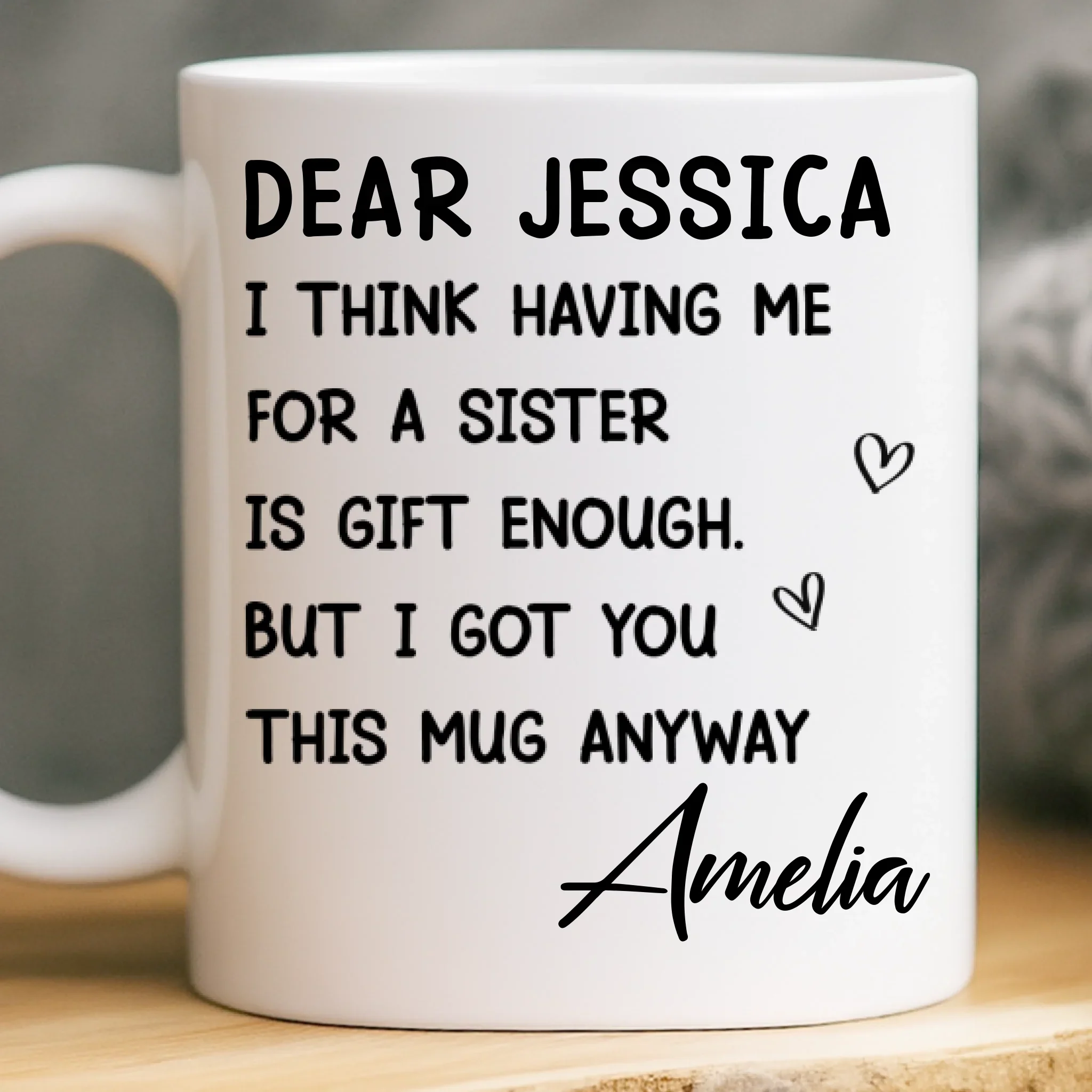 Custom Mug - Personalized Birthday Gifts For Brother, Sister - You Are Truly A Gift - Robaser