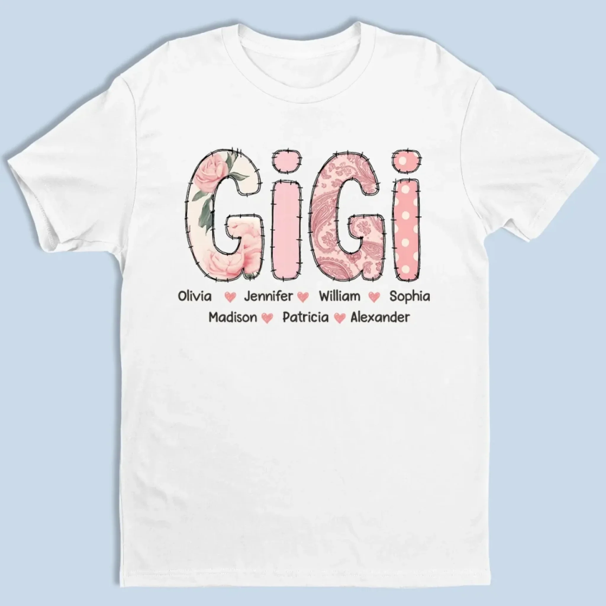 Made With Love And Grandkids - Family  Personalized Custom Unisex T-shirt, Premium T-shirt, Hoodie - Mother's Day, Gift For Mom, Grandma - Robaser