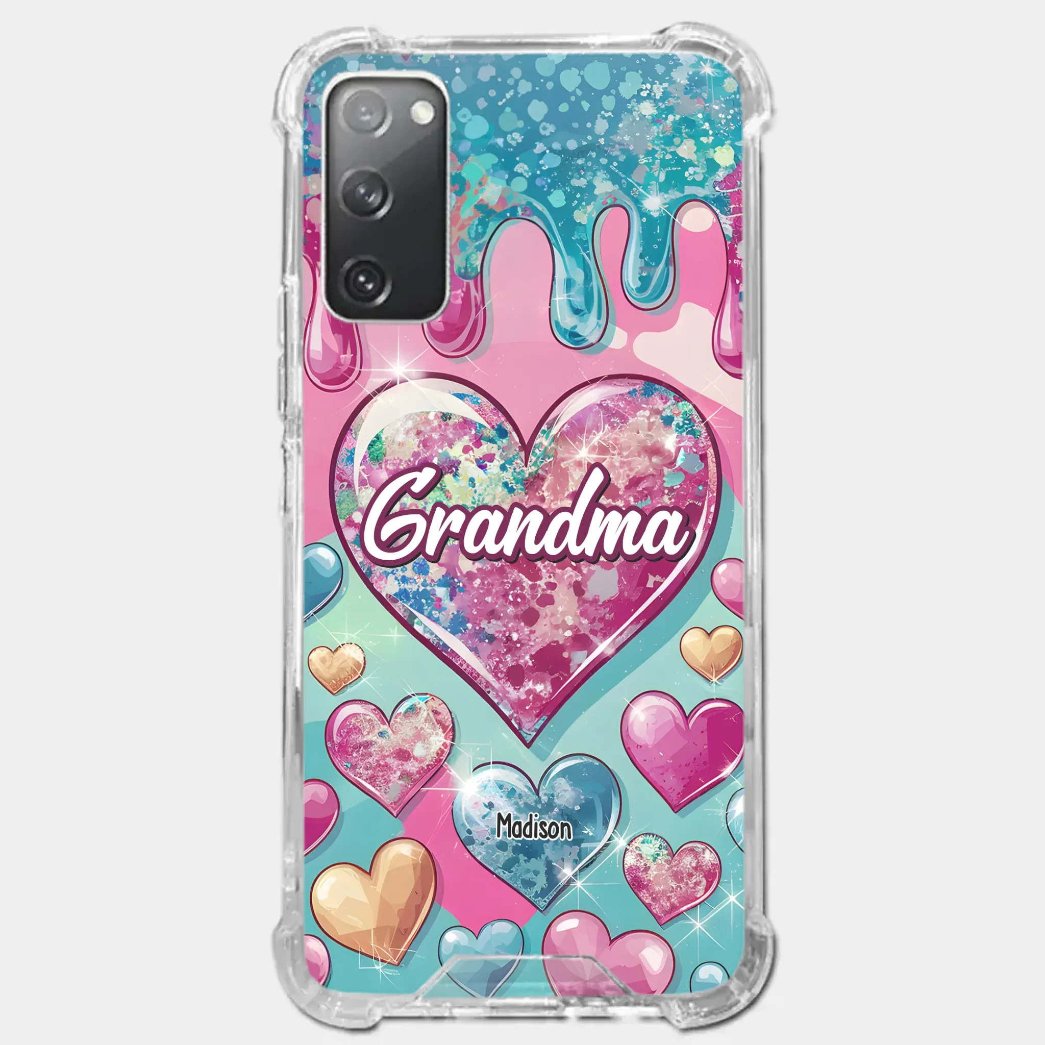 A Grandmother  s Heart Holds Forever Love - Family Personalized Custom 3D Inflated Effect Printed Clear Phone Case - Gift For Mom, Grandma - Robaser