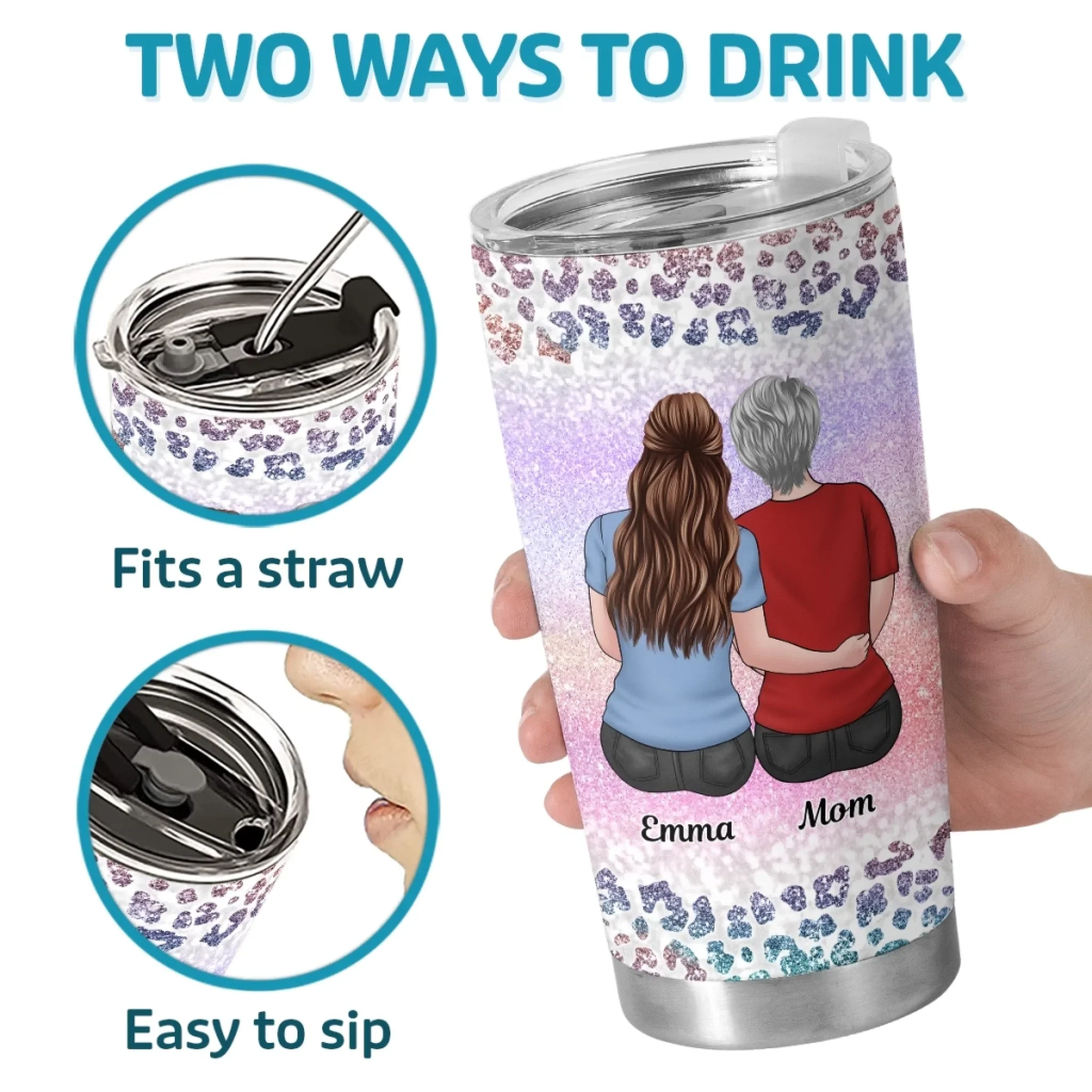 Custom Tumbler - Personalized Birthday Gifts For Mom, Grandma, Daughter, Granddaughter - Unstoppable Like You Are - Robaser