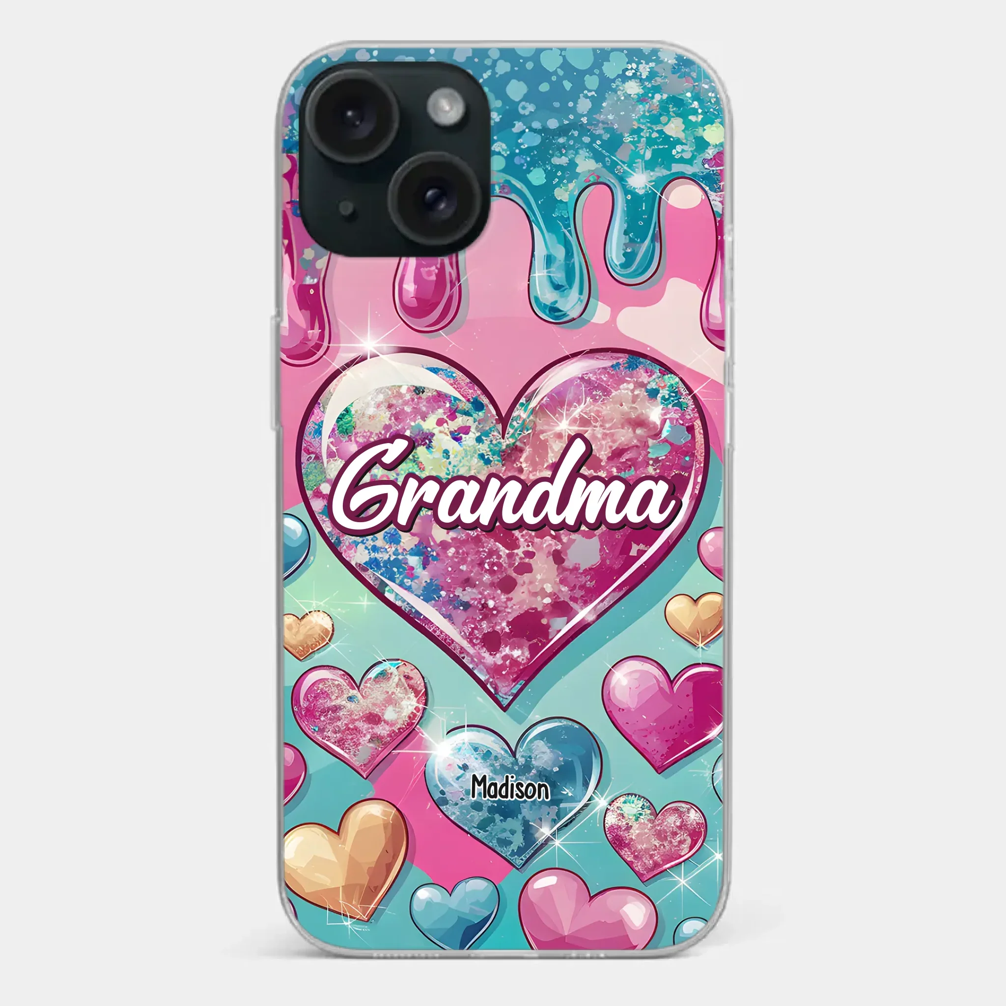A Grandmother  s Heart Holds Forever Love - Family Personalized Custom 3D Inflated Effect Printed Clear Phone Case - Gift For Mom, Grandma - Robaser