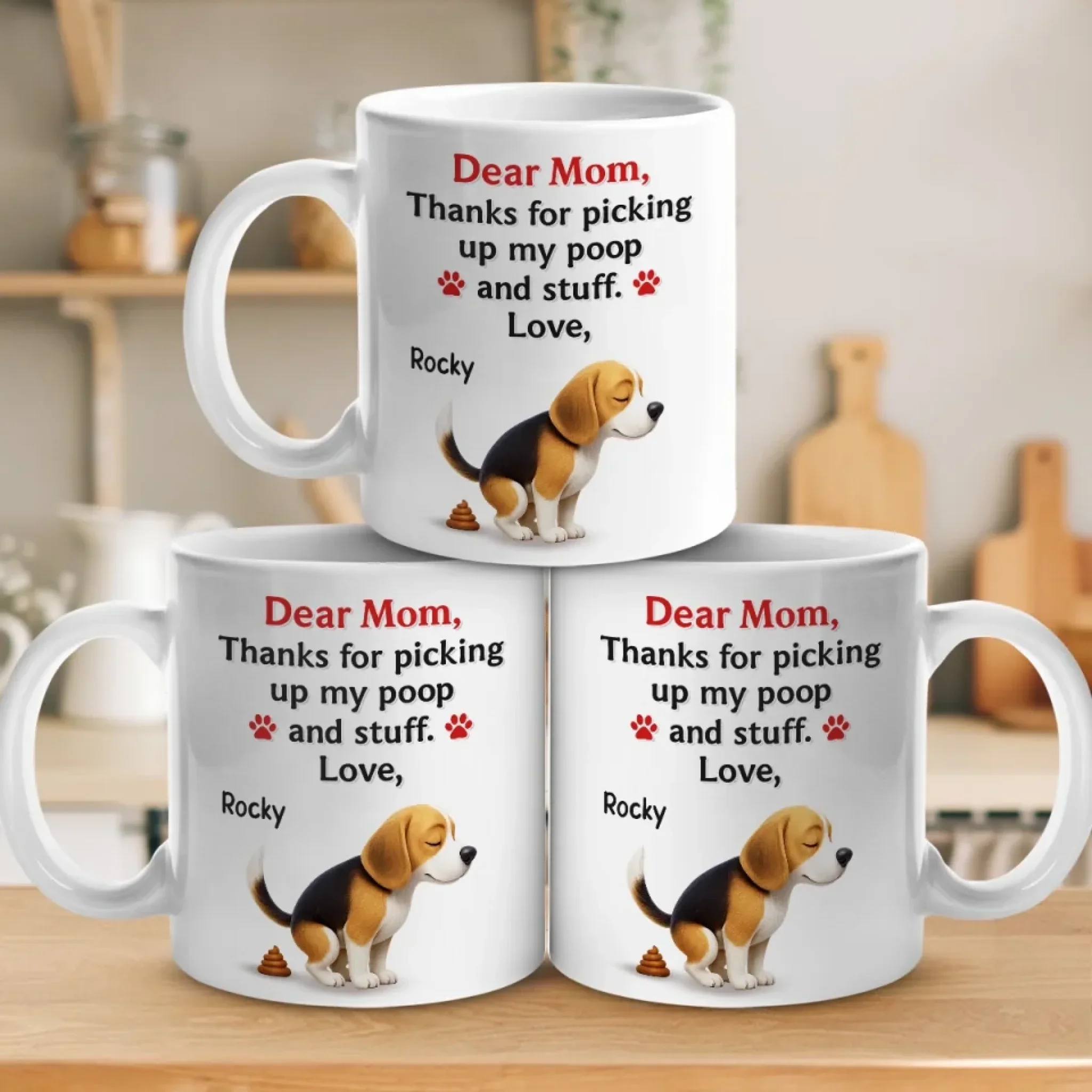 Messy Love, Unconditional Thanks - Dog Personalized Custom Mug - Mother's Day, Gift For Pet Owners, Pet Lovers - Robaser